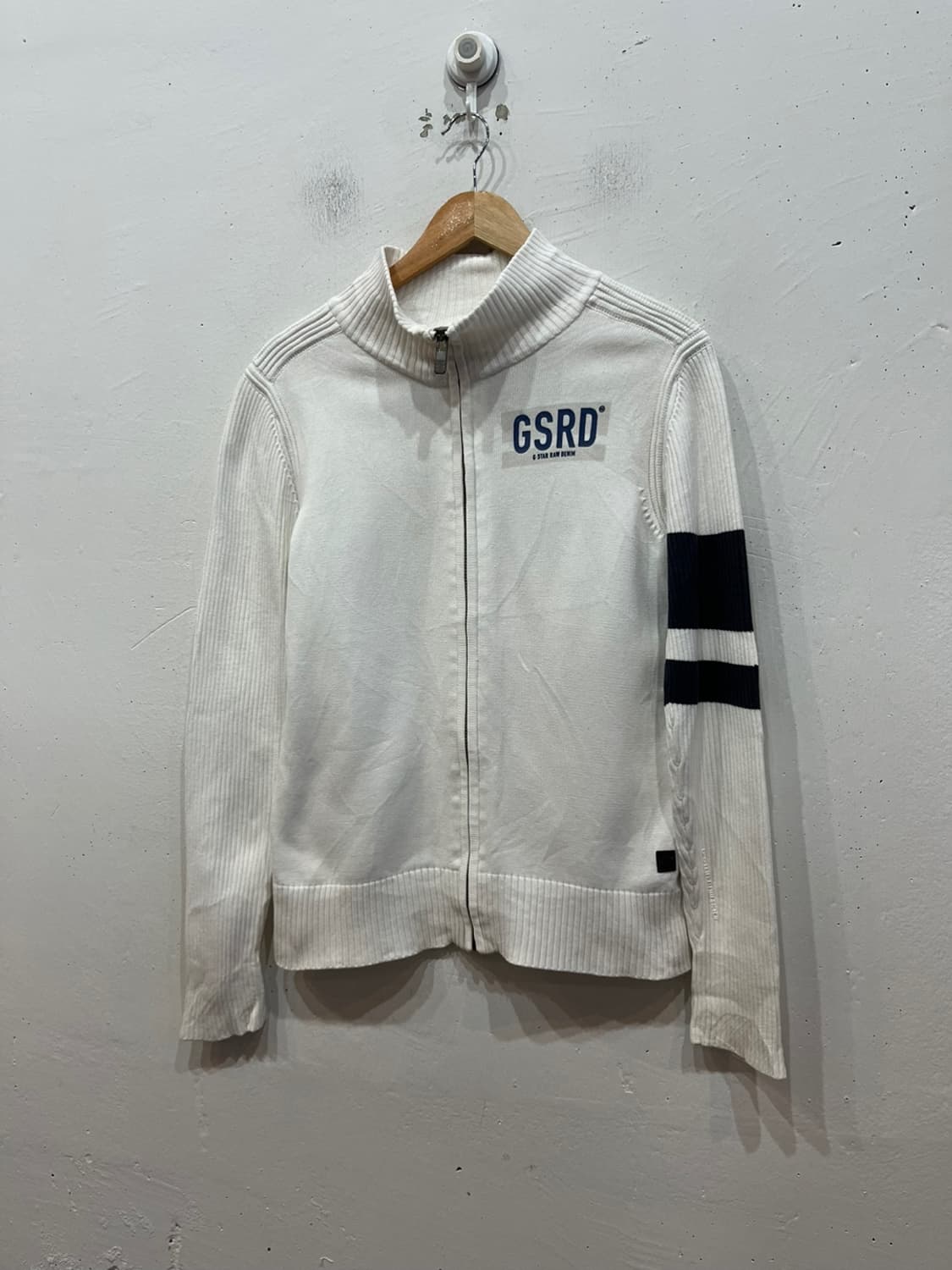 지스타로우 코튼 골지 립 니트집업 S 상품이미지1