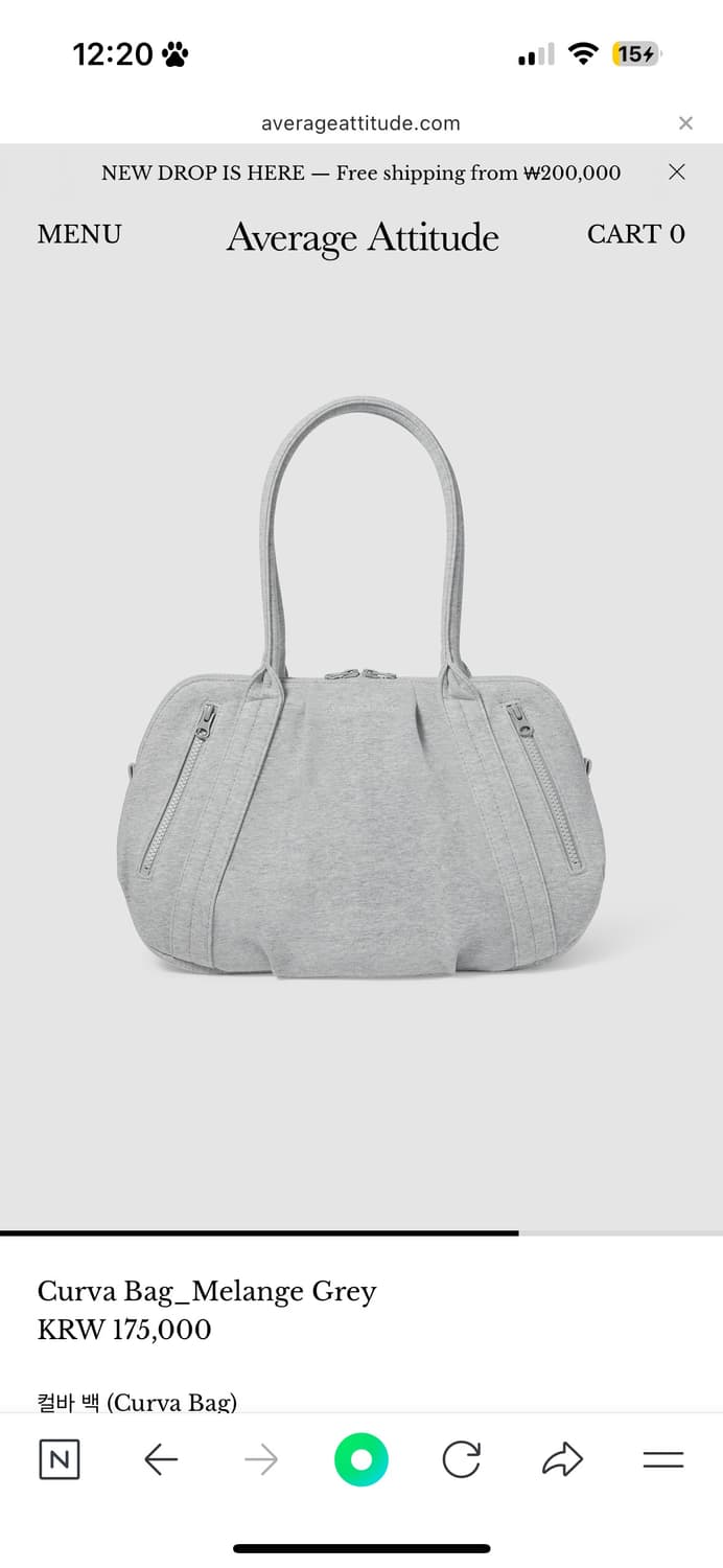 Average Attitude Curva Bag Gray 상품이미지3