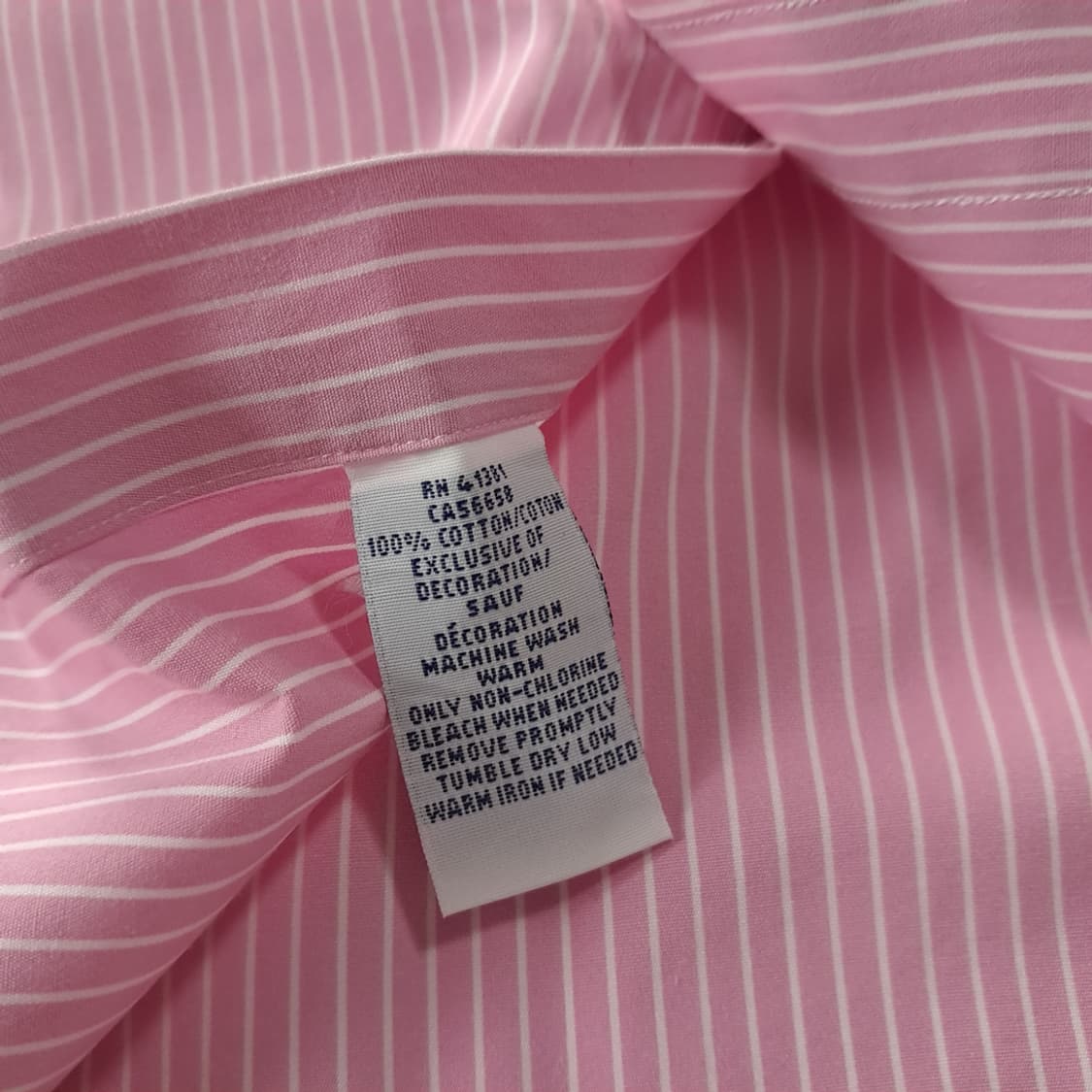 CK304 L 폴로 슬림핏 핑크 스트라이프 셔츠 남방 상품이미지5