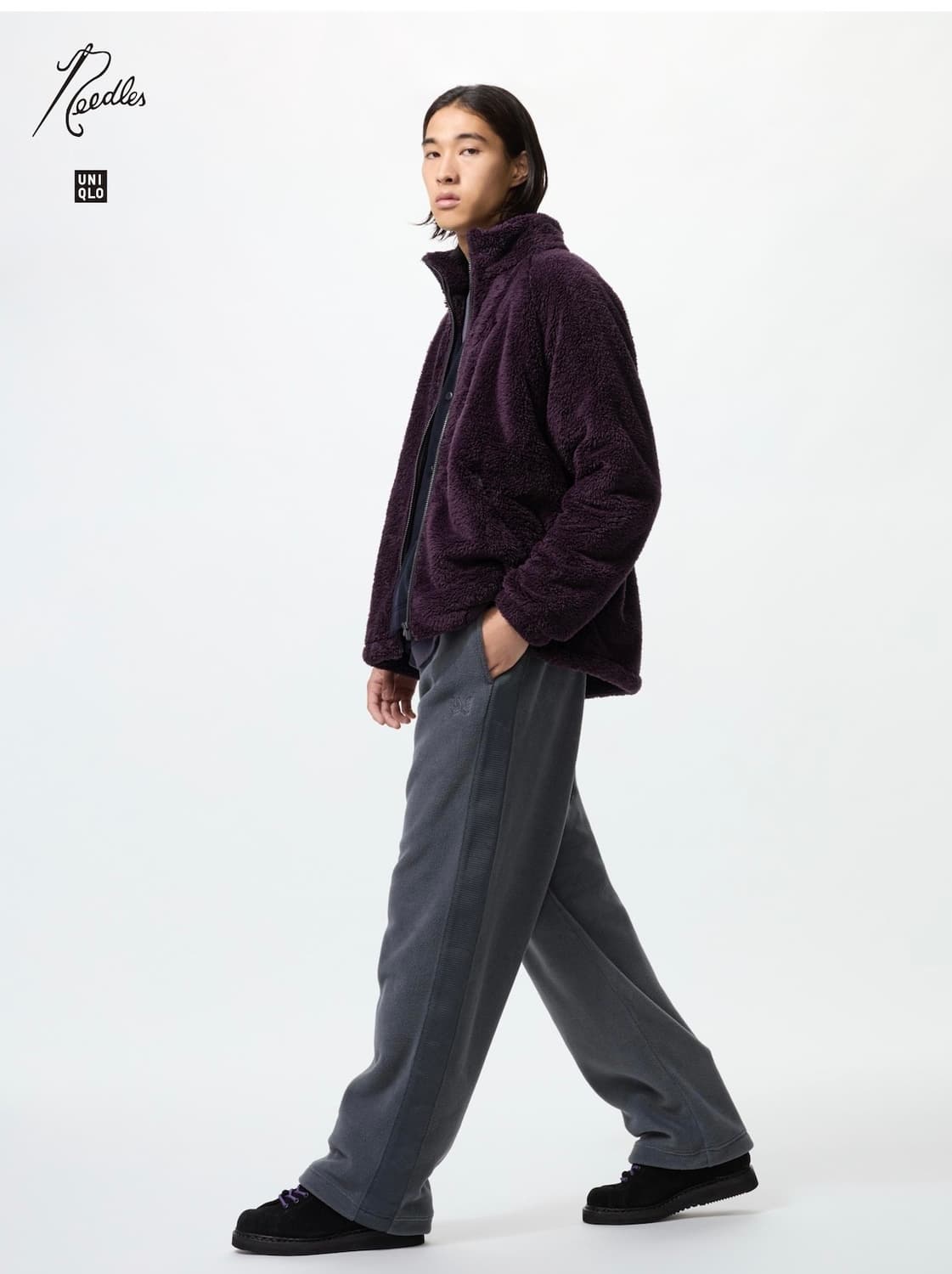 유니클로 니들스 콜라보 후리스와이드팬츠 (다크그레이/4XL) 상품이미지2