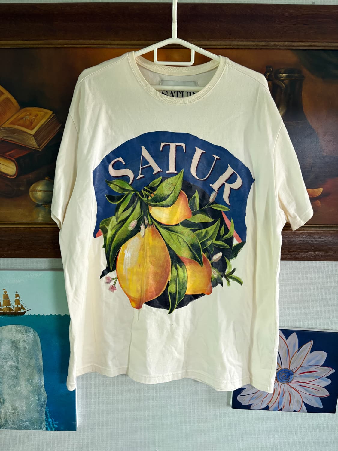 Satur 레몬 그래픽 반팔티 L 상품이미지1