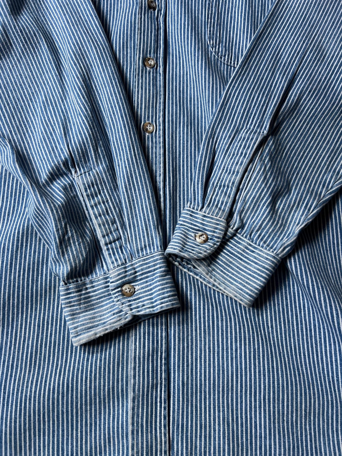 [L]90's OSHKOSH 오시코시 히코리 스트라이프 워크 셔츠 상품이미지5