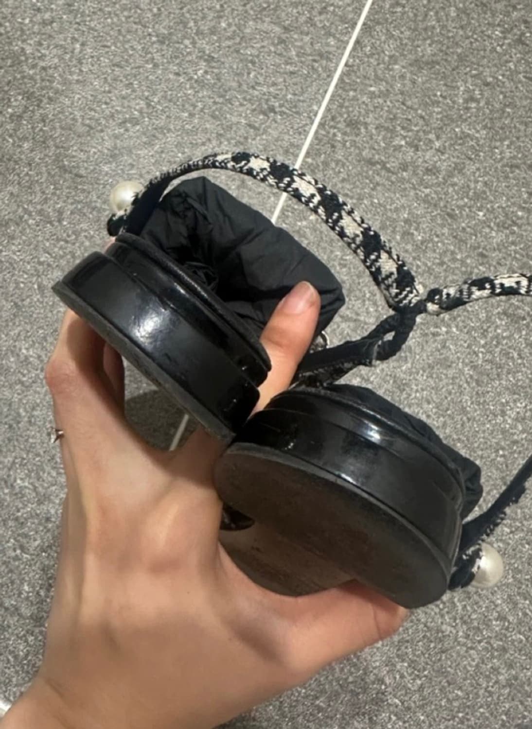 미우미우 37 깅엄 체크 발레리나 슬링백 상품이미지7