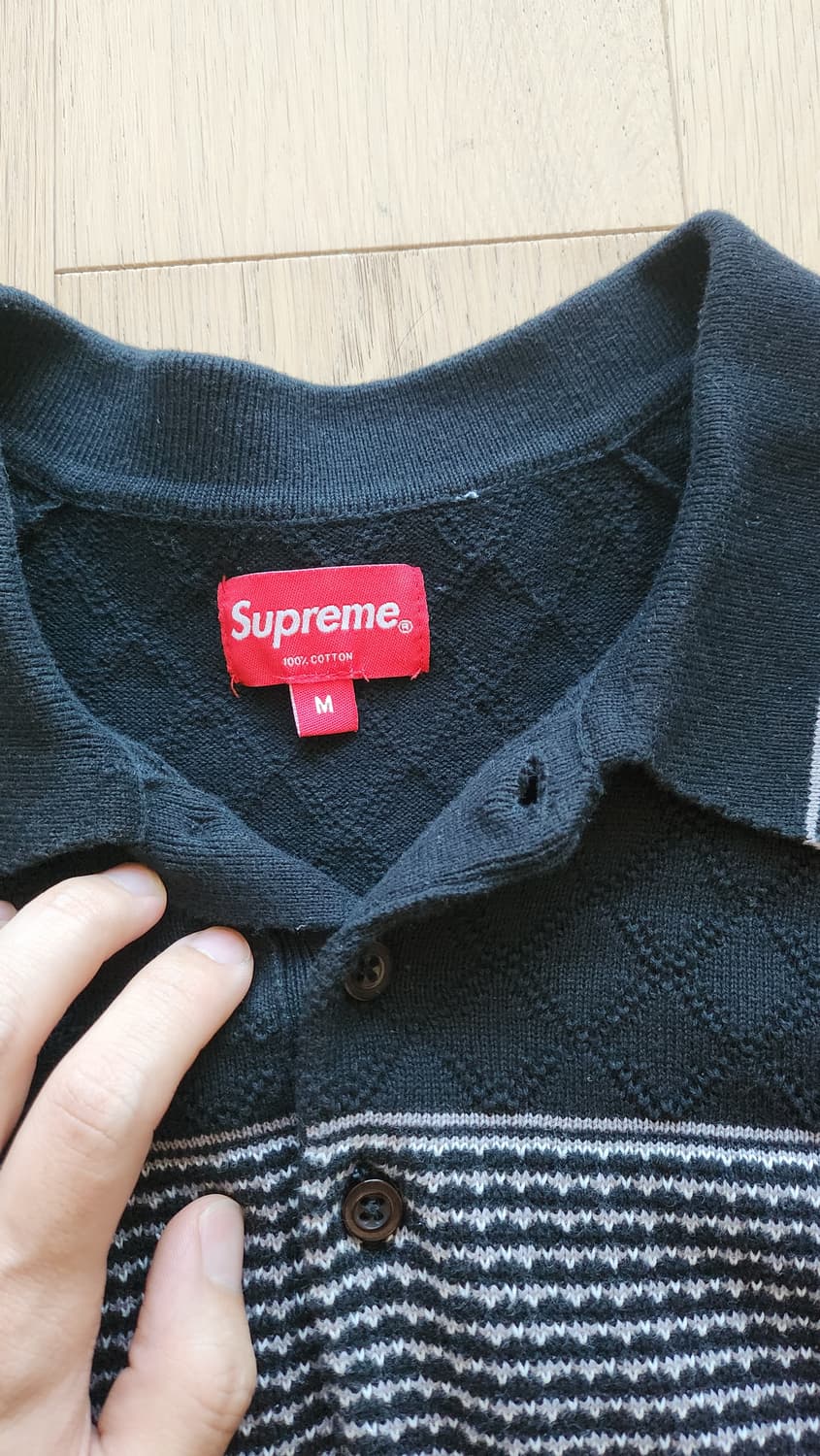 슈프림 21fw  니트 폴로 롱슬리브 m 상품이미지3