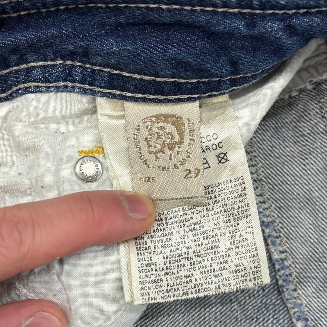 (33) 디젤 티멘 워싱 데미지 데님 팬츠 상품이미지7