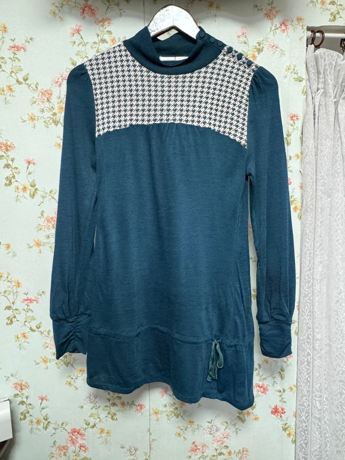 빈티지 하운드체크 목폴라 상품이미지1