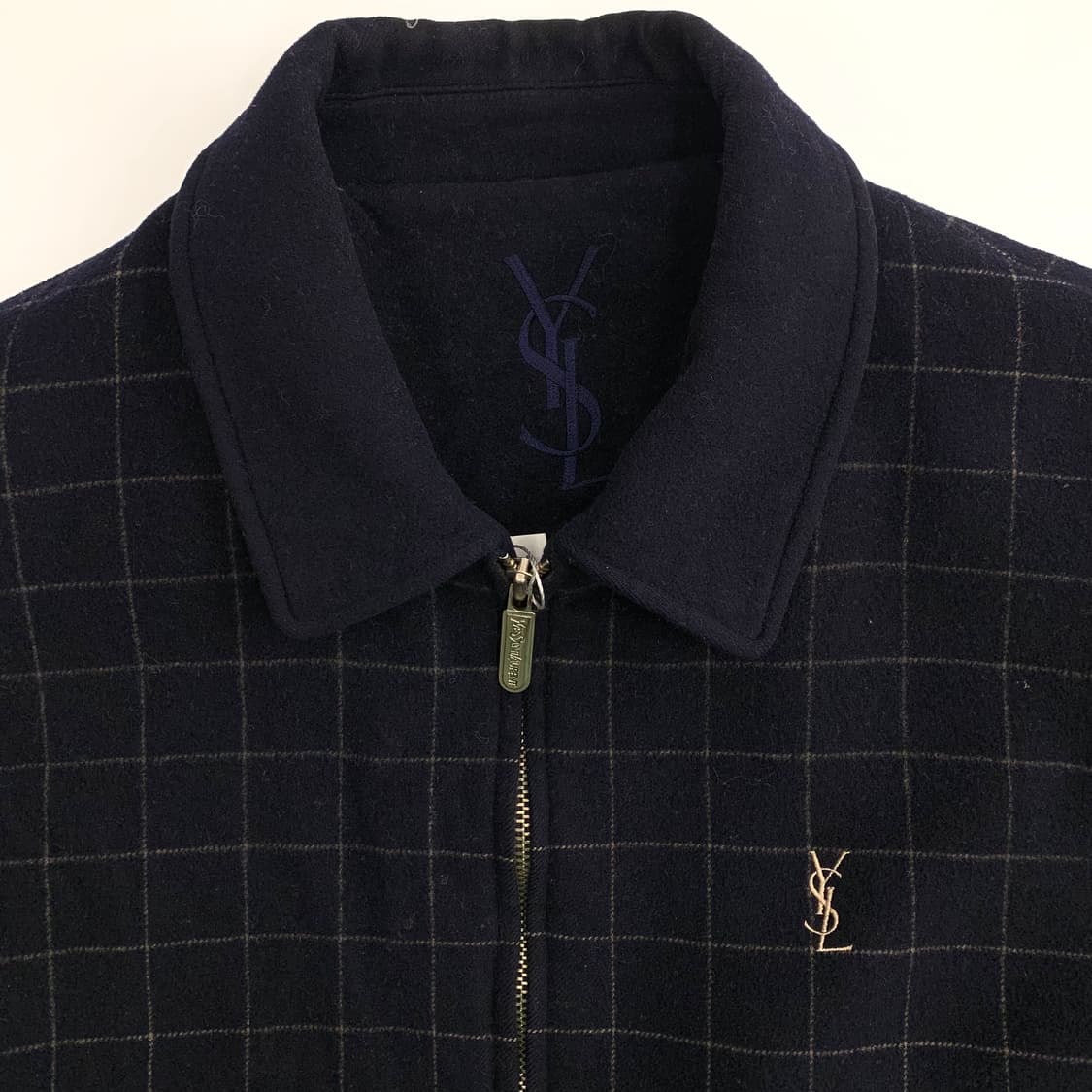 Ysl 입생로랑 울 체크 자켓 상품이미지3