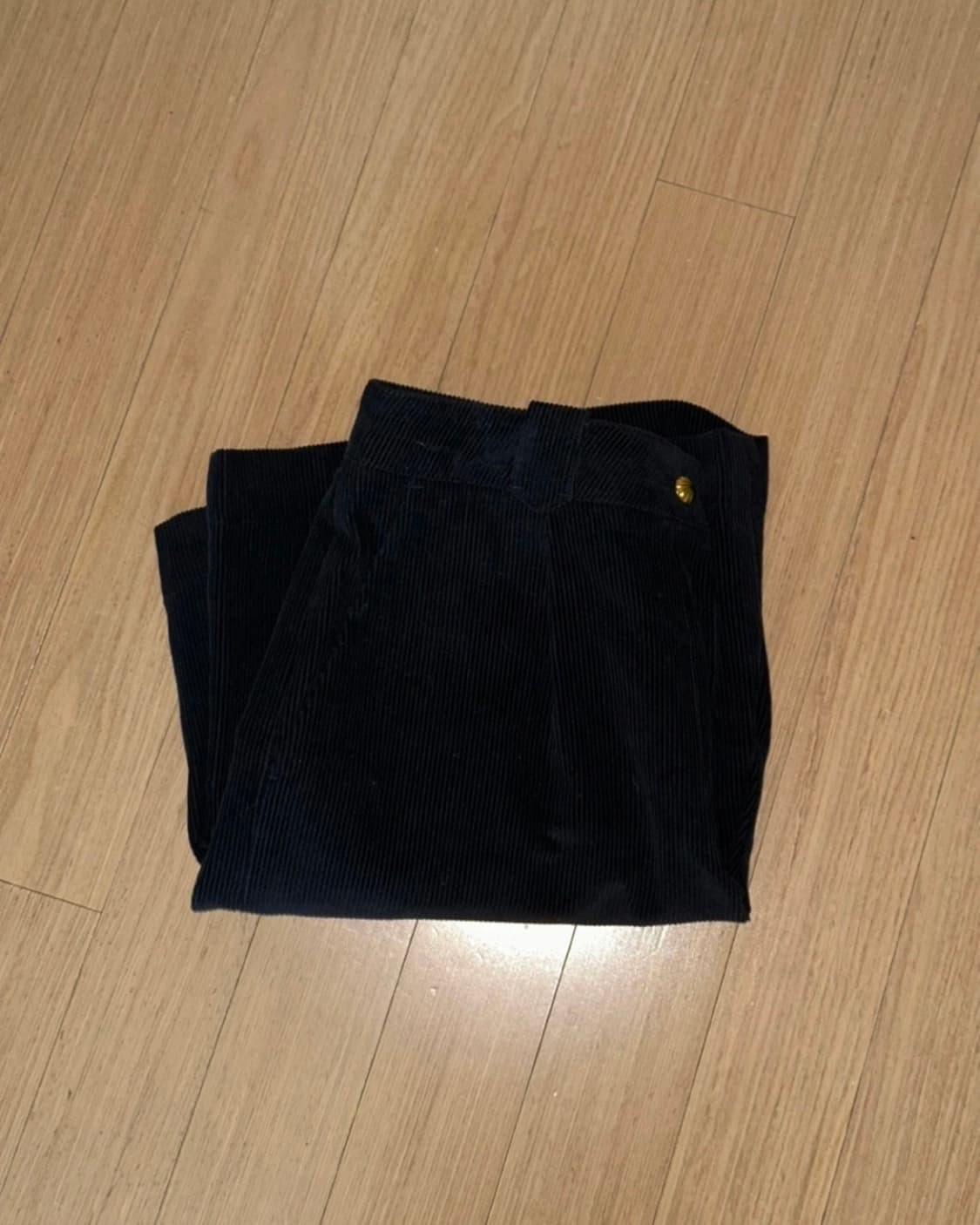 시엔느 폴코 팬츠 코듀로이 숏츠 겨울 골덴 반바지 네이비 S 상품이미지5