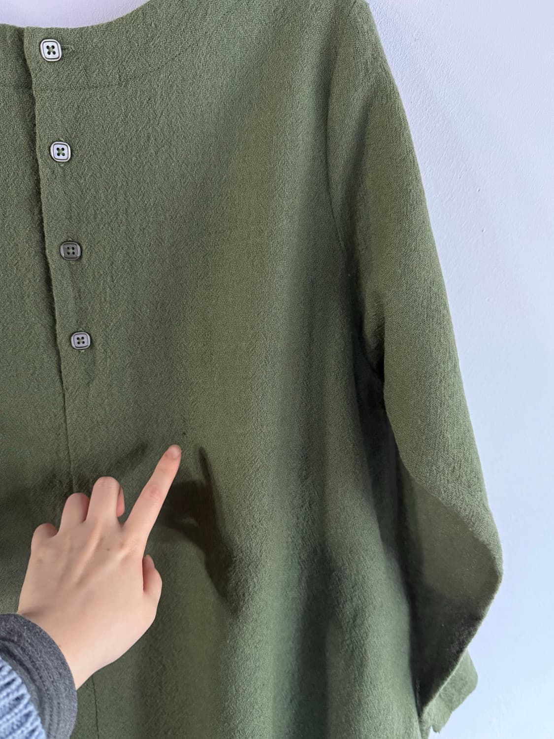 미지 수제패치 울 블라우스 상품이미지10