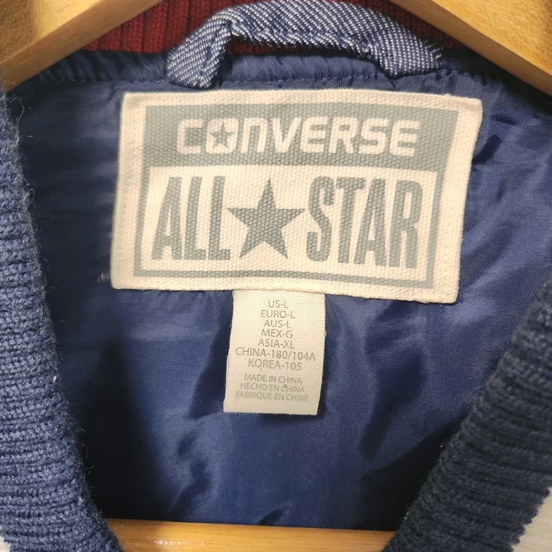 [XL] 컨버스 올스타 덕다운 데님 패딩 야구 점퍼 상품이미지3