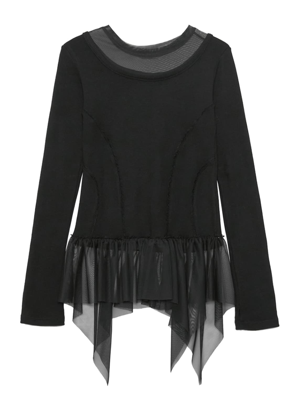 플레어업 레이어드 레이스 프릴 롱 슬리브 상품이미지1