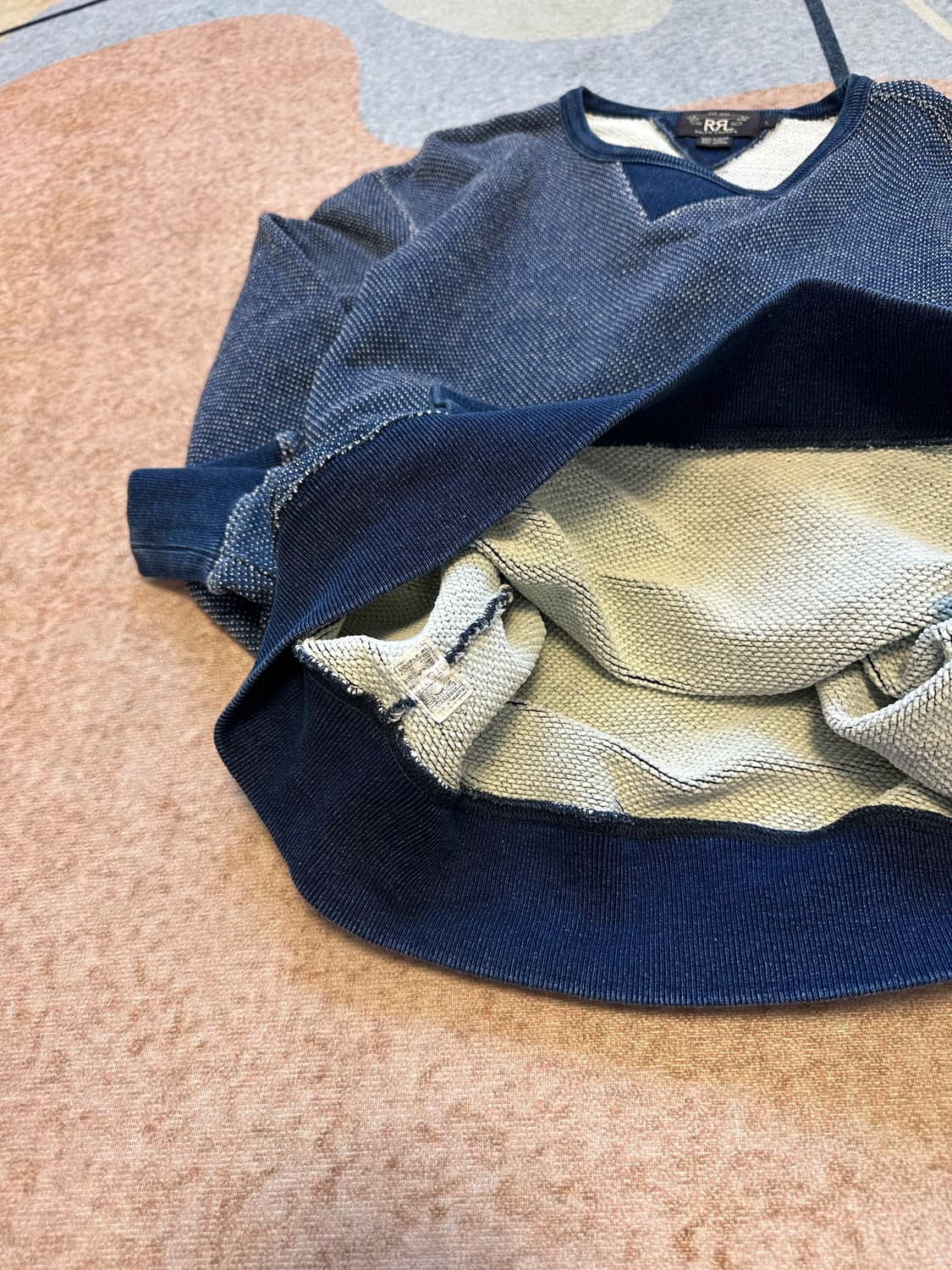 [L] RRL (더블알엘) 크루넥 스웻셔츠 인디고 상품이미지4