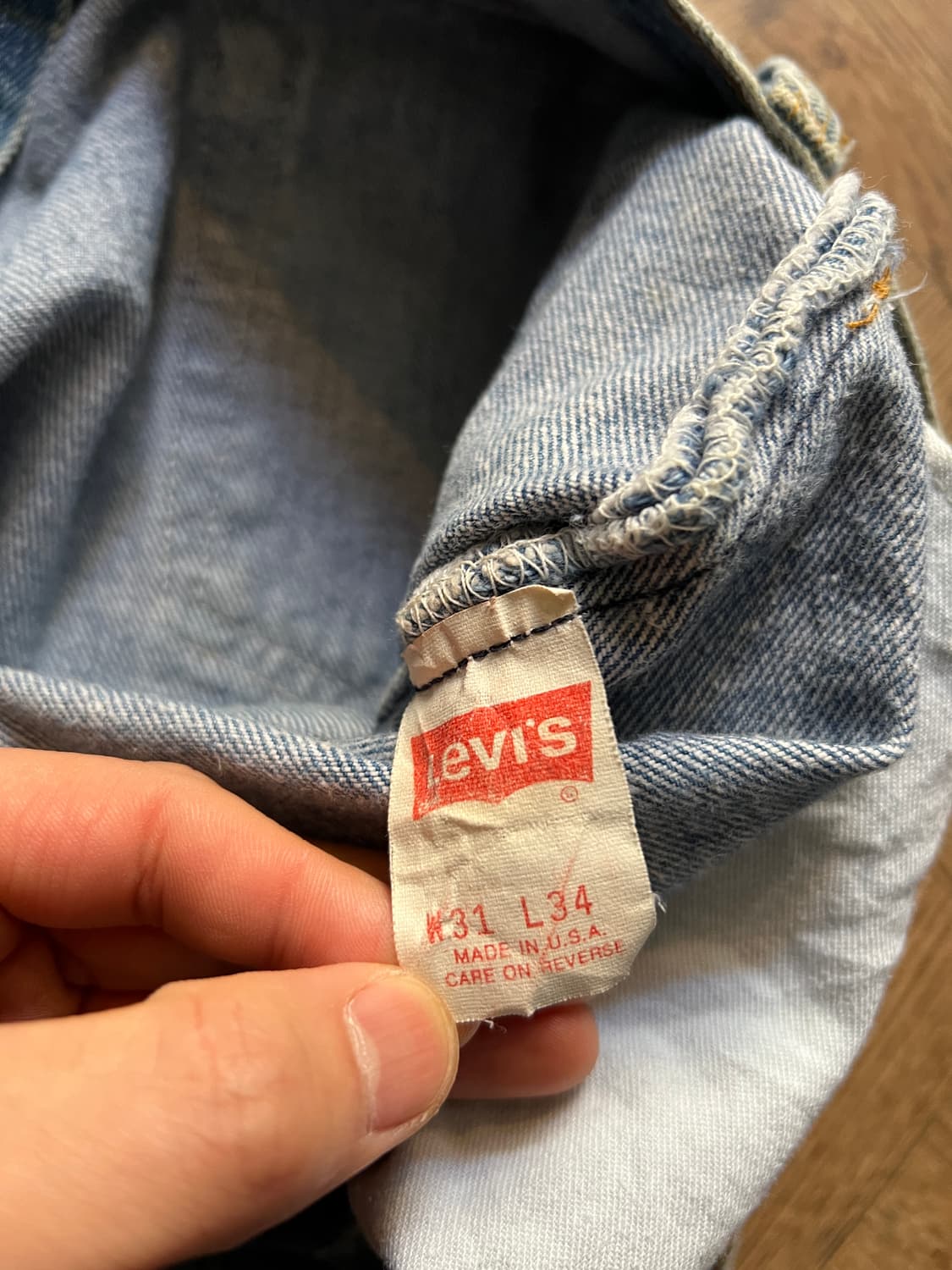 [31]90's 리바이스 501 Made in USA 데님 팬츠 S43 상품이미지7