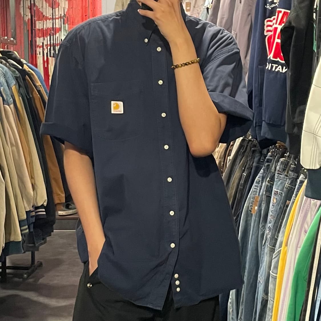 [IM] carhartt 칼하트 네이비 반팔셔츠 상품이미지5