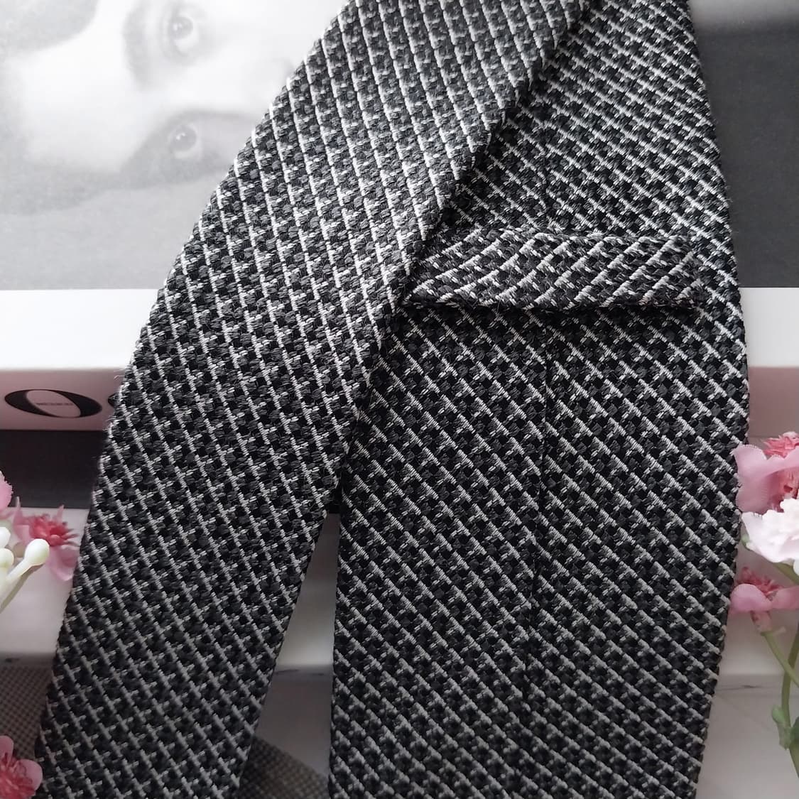 질 스튜어트 실크 텍스처 패턴 슬림 넥타이 7.7cm A+등급 K1443 상품이미지6