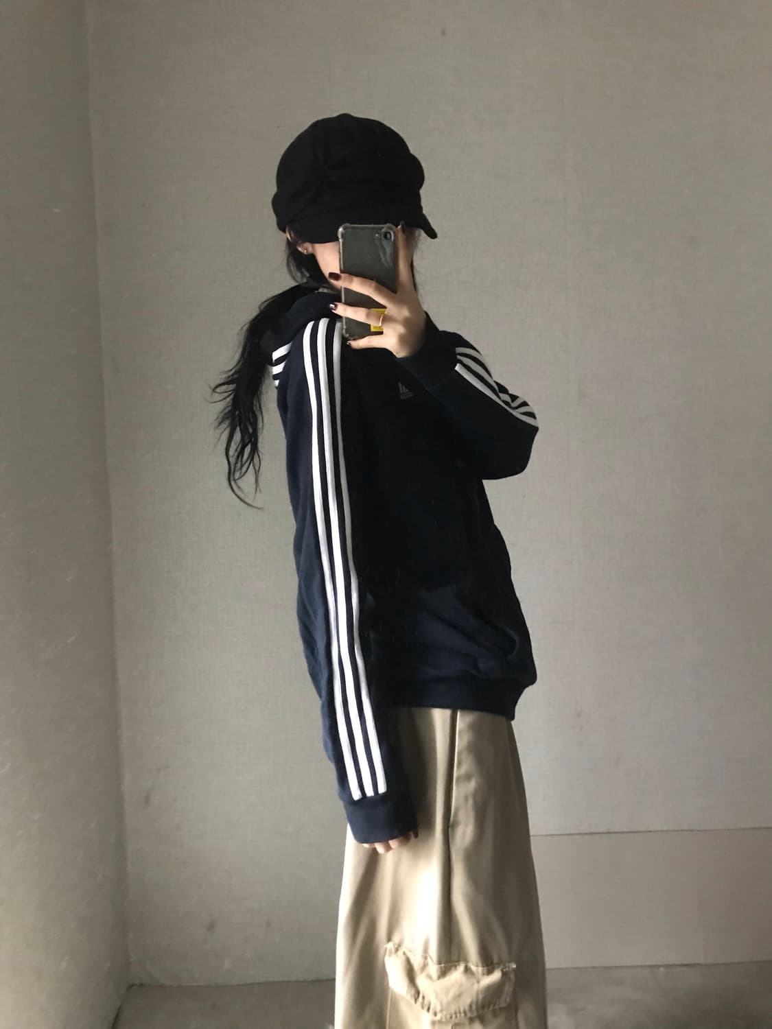 아디다스 검흰 후드집업 상품이미지4