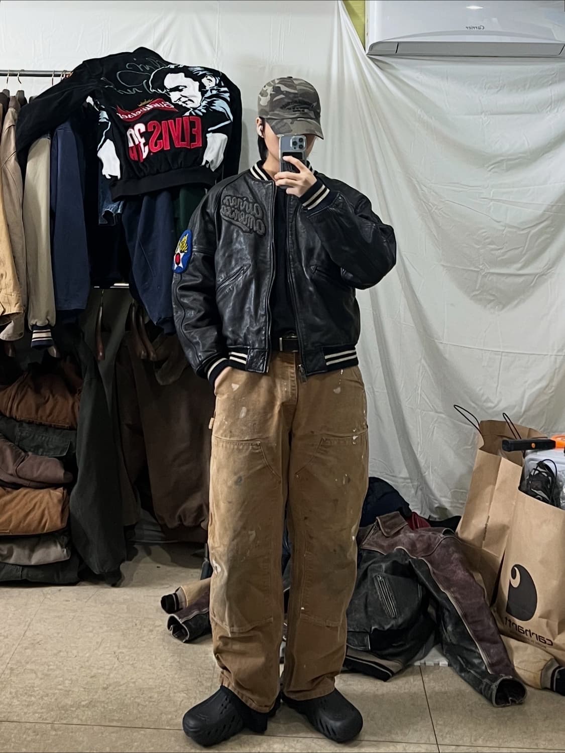 아비렉스 트랙필드 바시티자켓 가죽자켓 상품이미지4