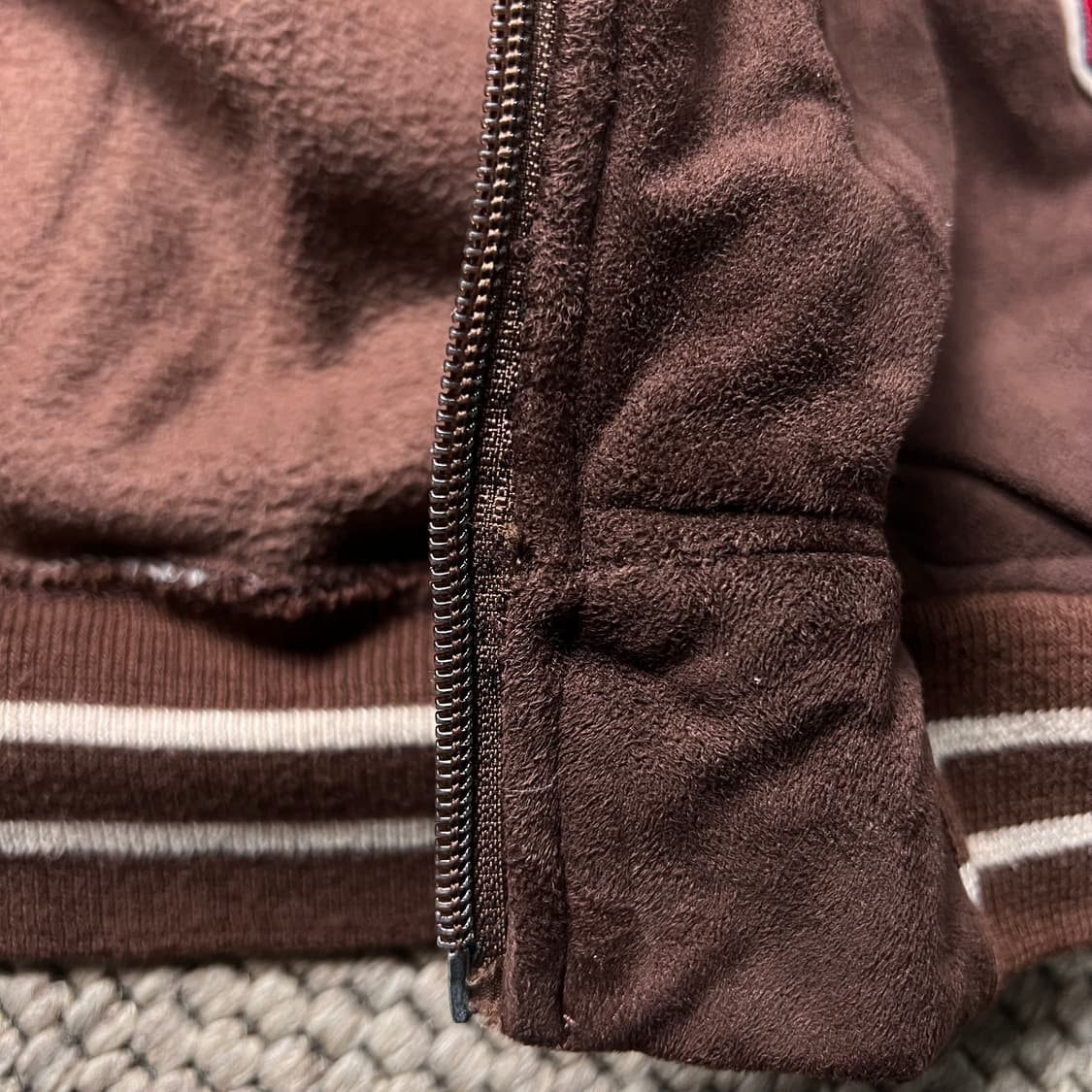 리크웨어 멀티패치 스웨이드 후드 자켓 브라운 XXXL 상품이미지4