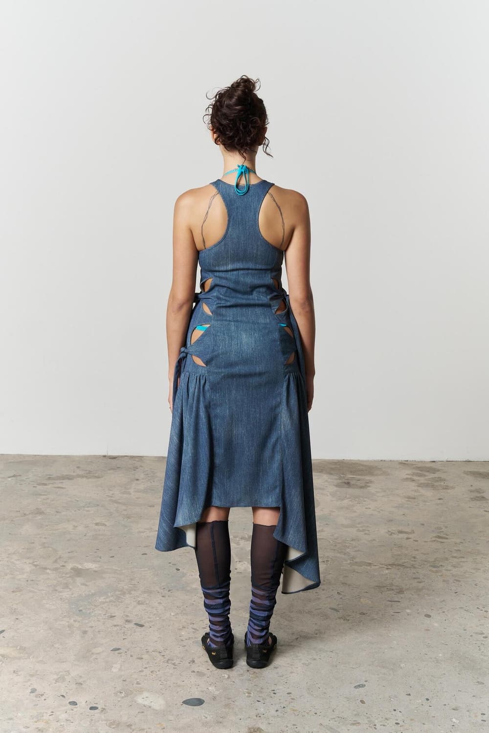 Arum Cutout Dress, Steel 상품이미지2