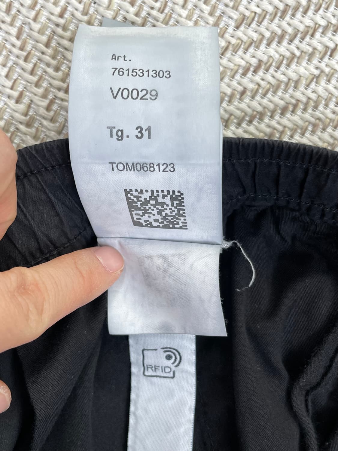 스톤아일랜드 블랙 카고 조거 팬츠 (31) 상품이미지5