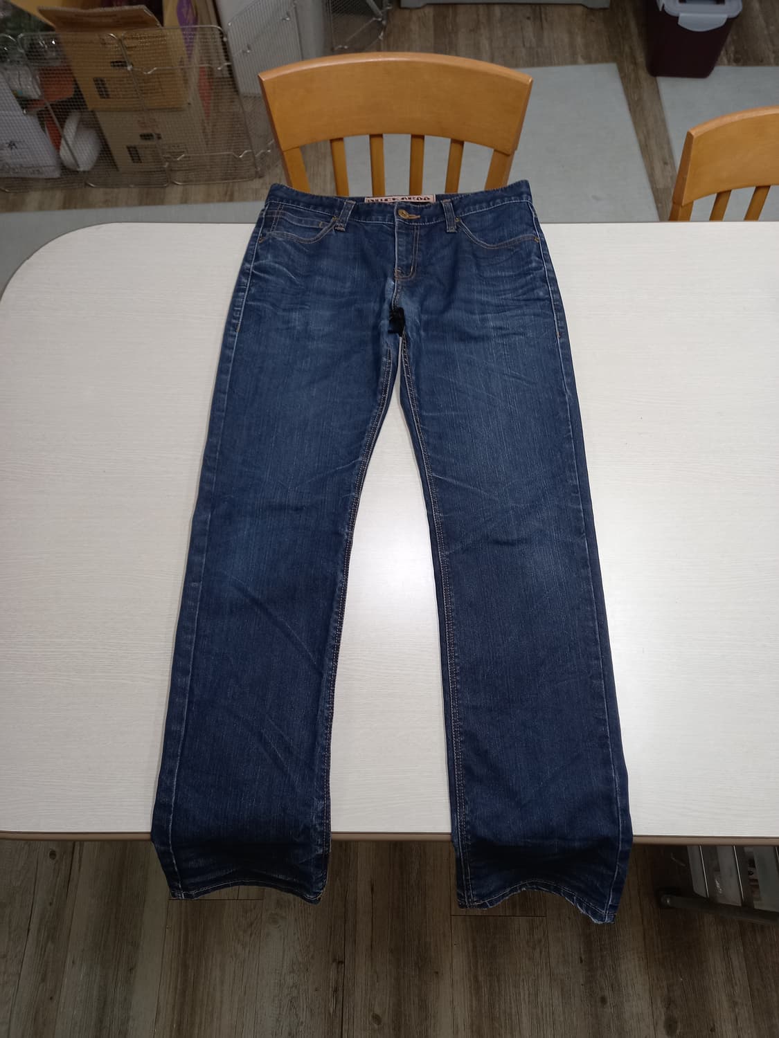 32 BUCKAROO Kor 워싱 스판 일자진 진청 32-274 상품이미지1