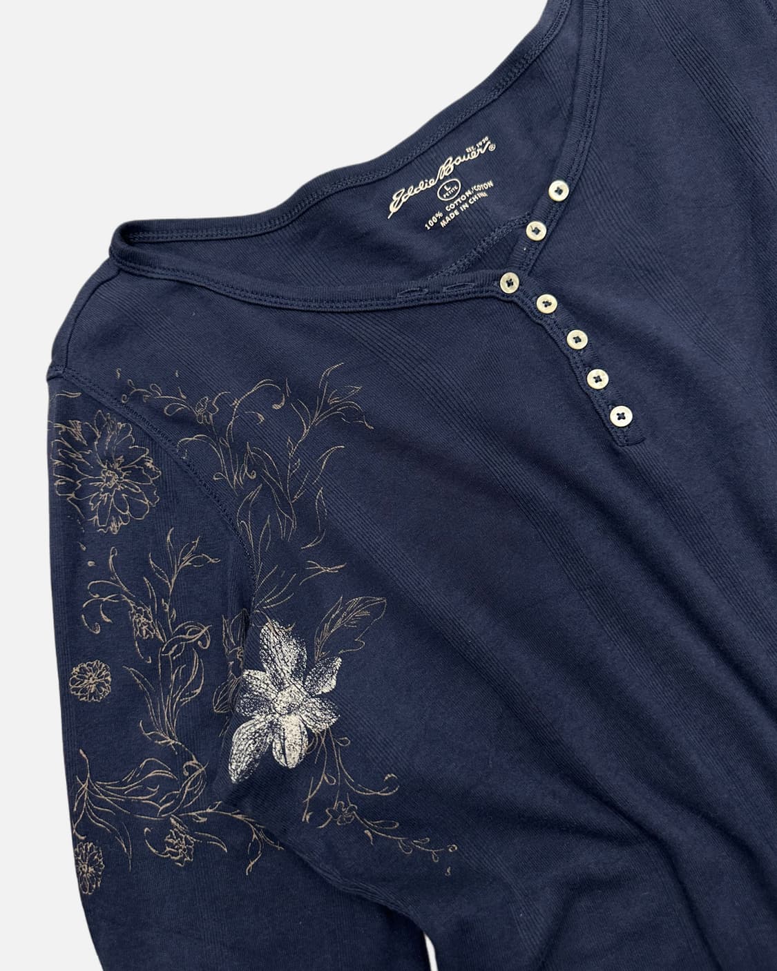 oriental flower navy t-shirt 상품이미지3