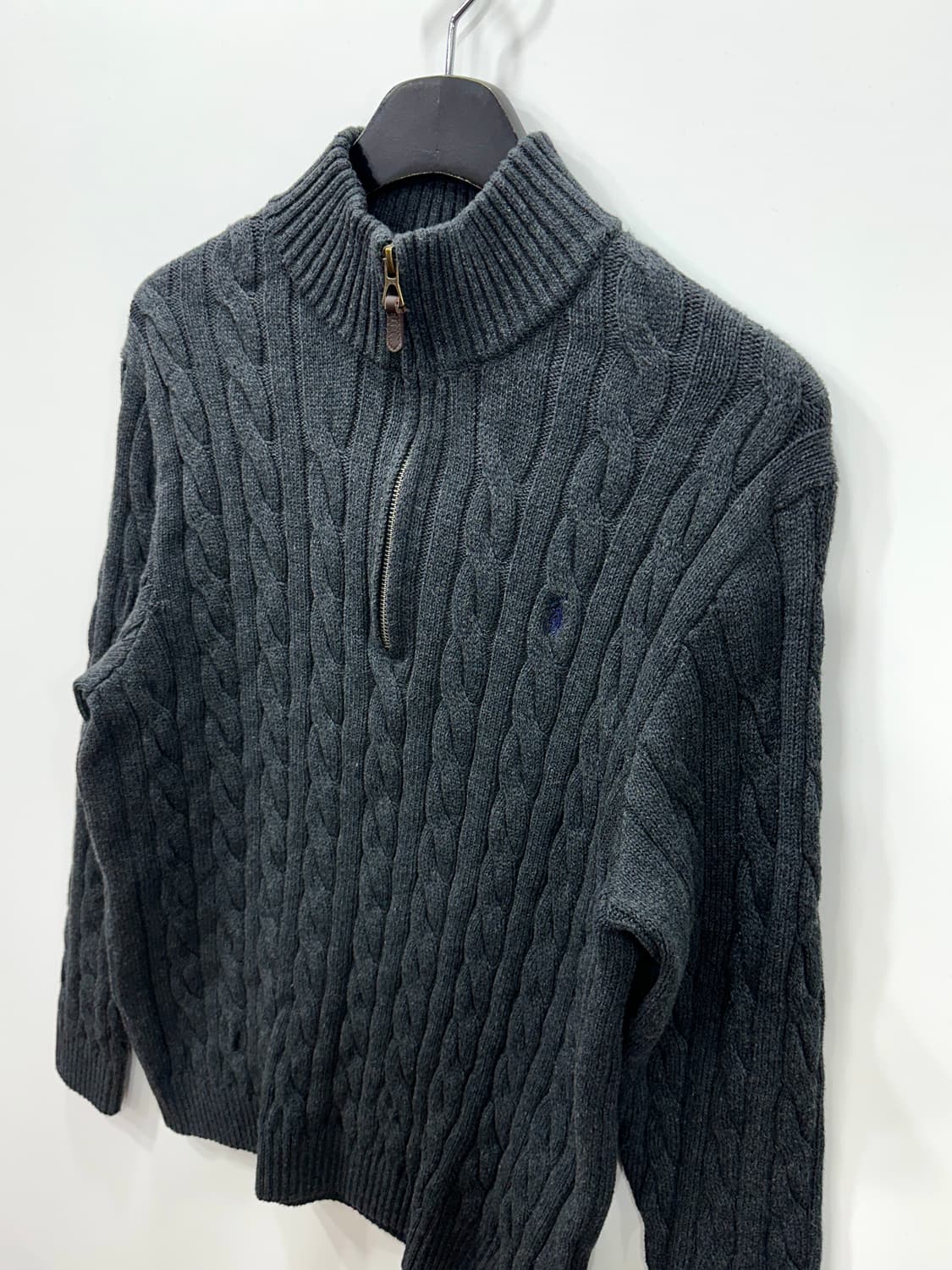 폴로 랄프로렌 여성 케이블 하프집업 스웨터 XL 상품이미지2