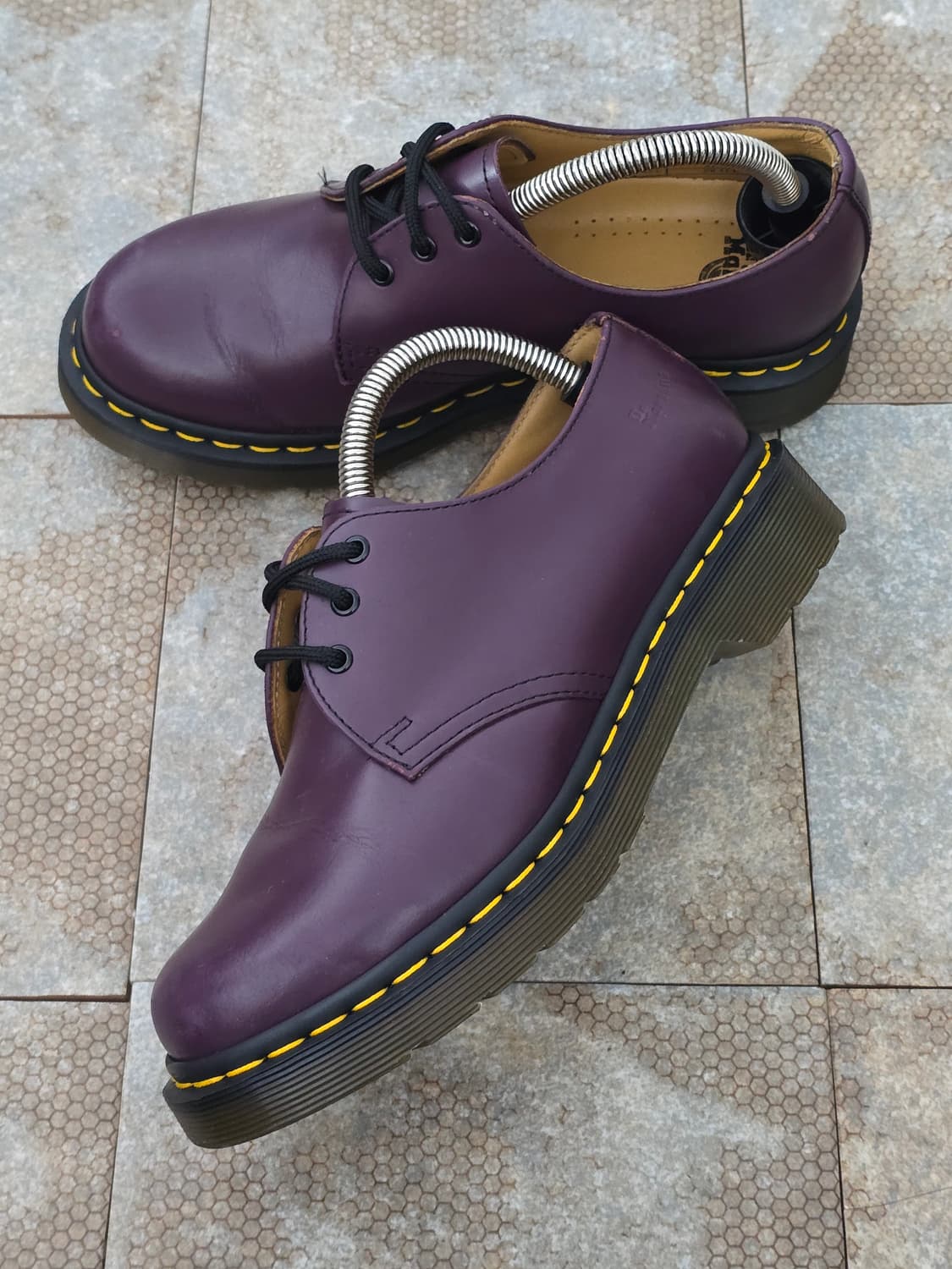 (230)닥터마틴 1461 3홀 스무스 퍼플 구두 상품이미지4