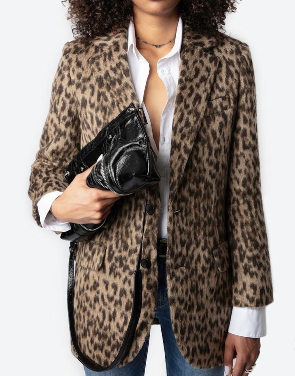 국내품절템) 쟈딕앤볼테르 violet 레오파드 코트 상품이미지8