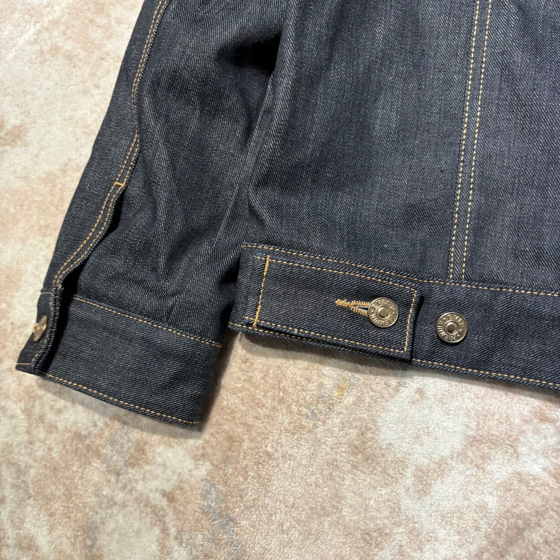 에비수 레오파드 안감 백로고 데님 트러커 자켓 상품이미지8