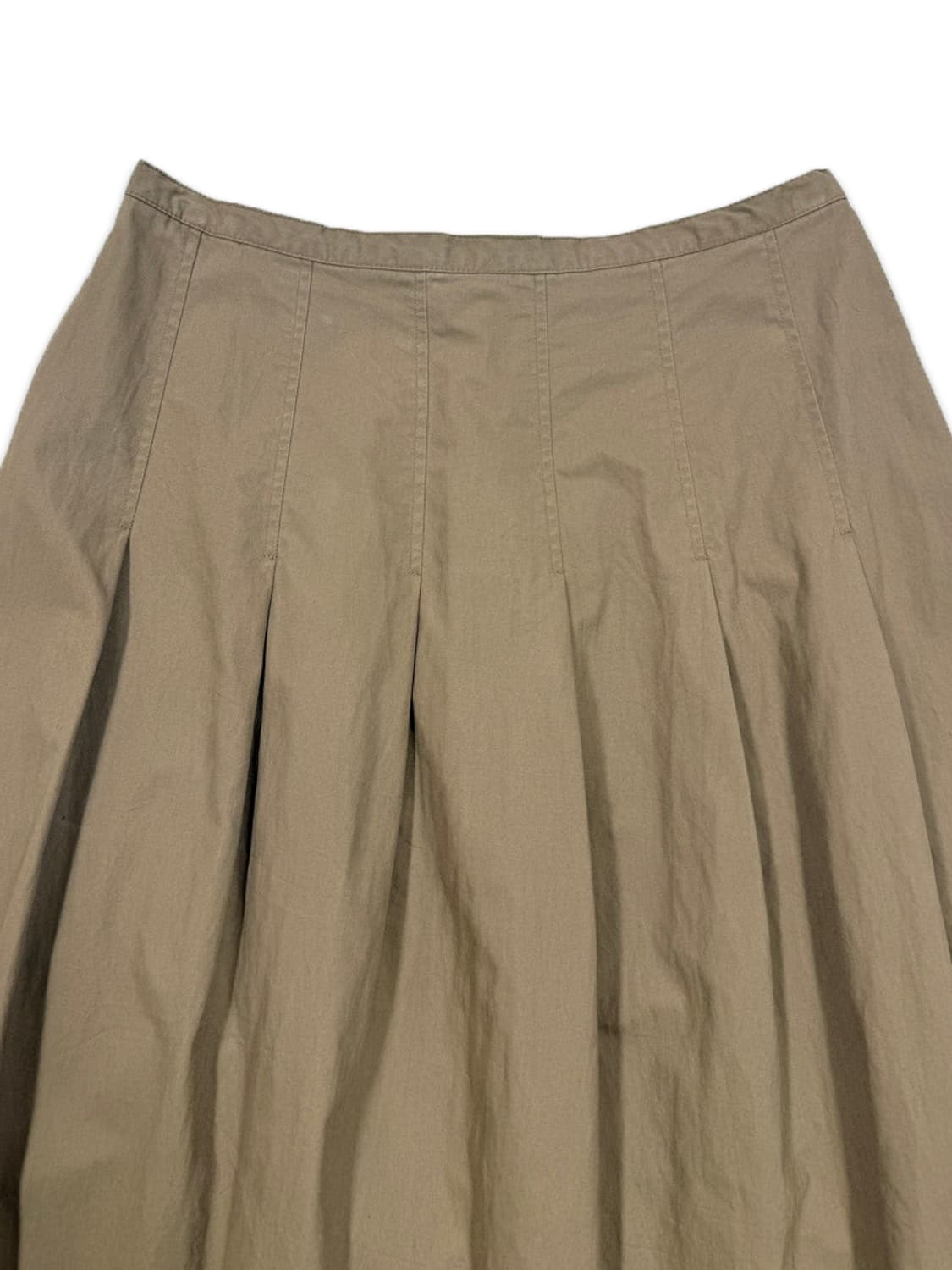 빈티지 라이트 브라운 사이드 단추 롱 스커트 상품이미지2