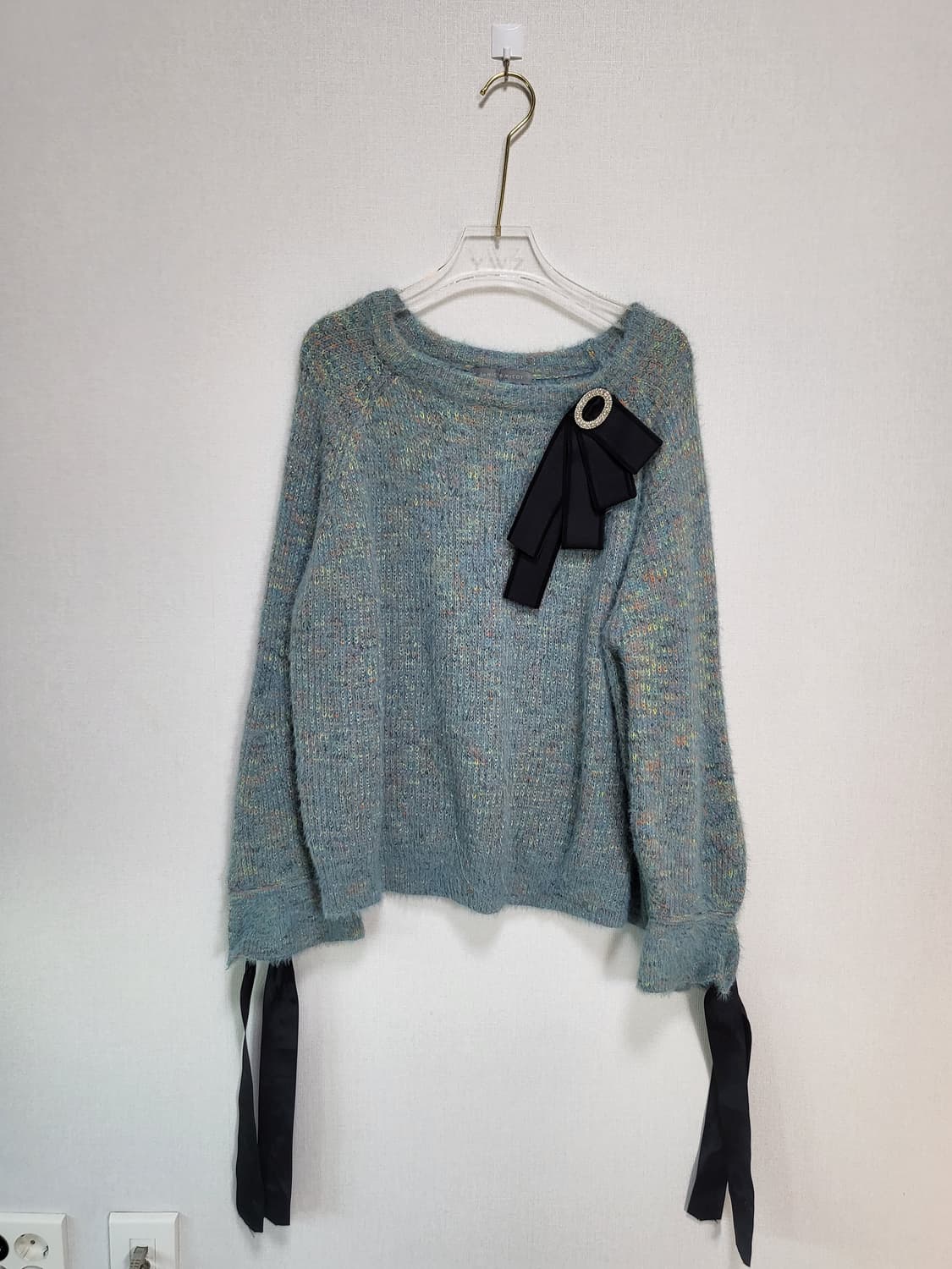 LeNic&McCoy 루즈핏 리본 니트 free55-77 상품이미지1