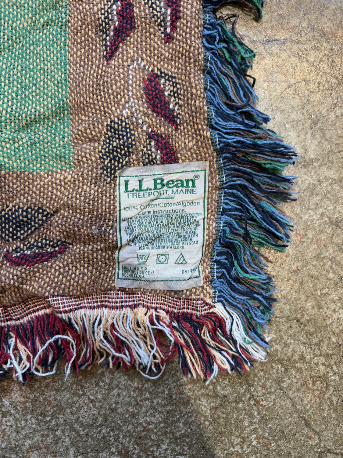 90s L.L.Bean USA made 빈티지 양면 블랭킷 상품이미지3