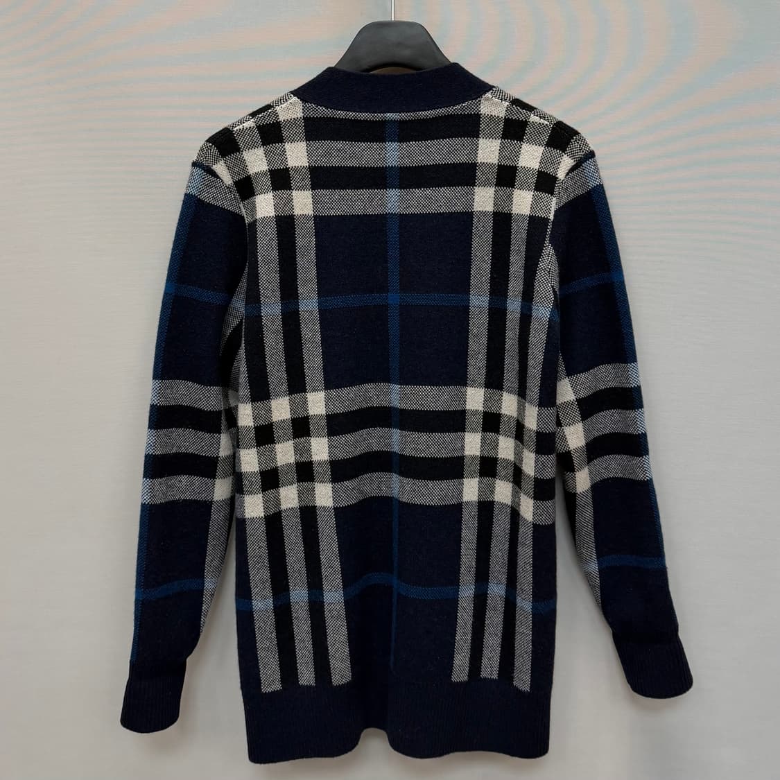 버버리 체크 울 캐시미어 오버사이즈 가디건 (95) 상품이미지4