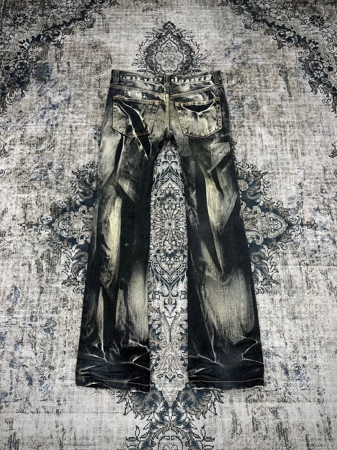 Crack washing bootscut jeans 상품이미지4
