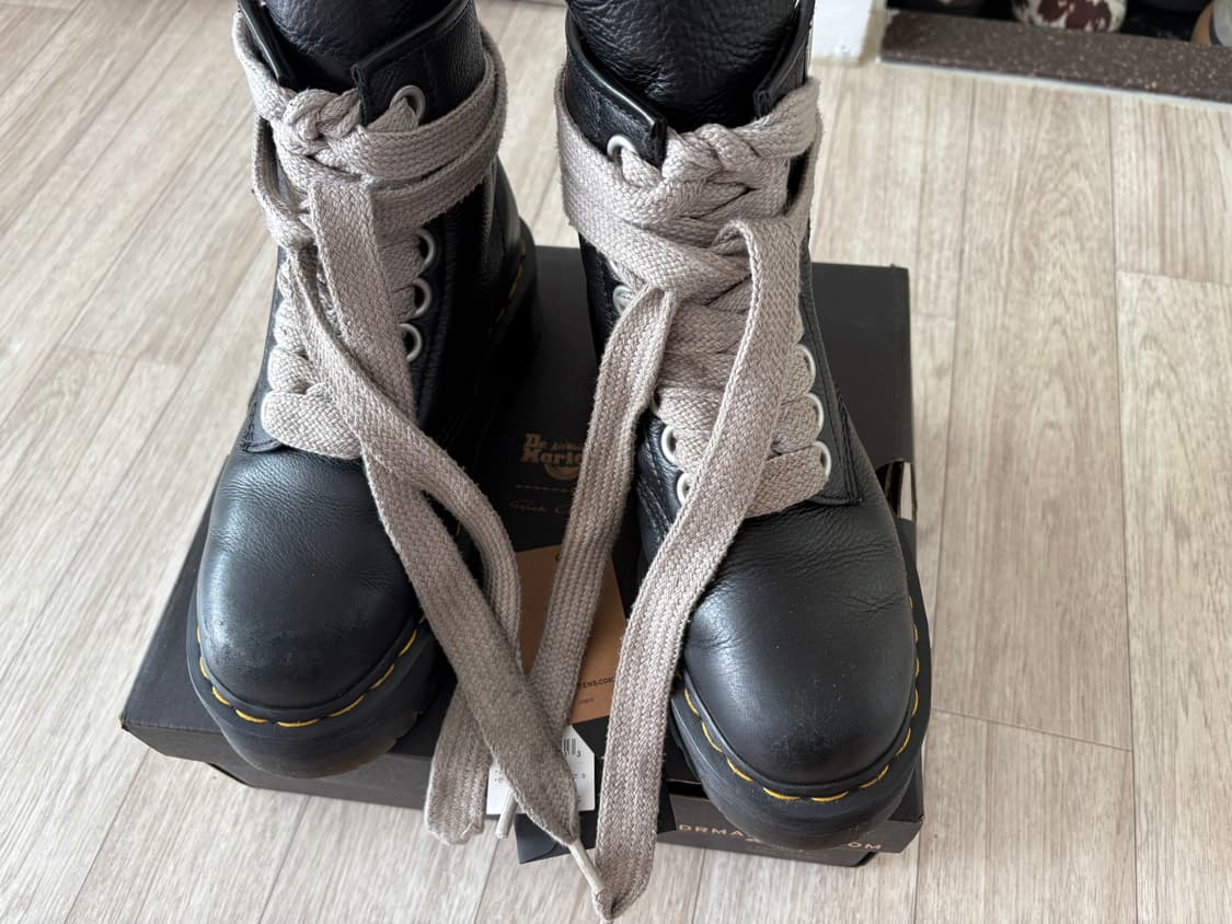 닥터마틴x릭오웬스 콜라보 1460 QUAD RO BLACK LUNAR 상품이미지3