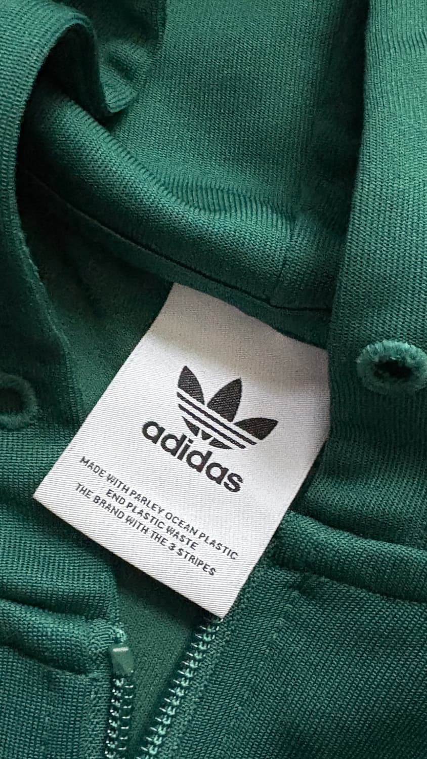 아디다스 그린 삼선 후드집업 XS 져지 상품이미지3