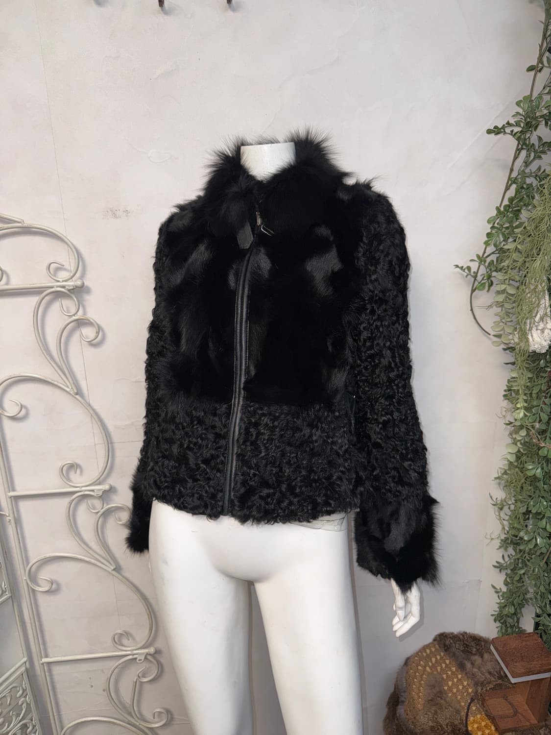 Sally&John black lamb/fox fur jacket 상품이미지5