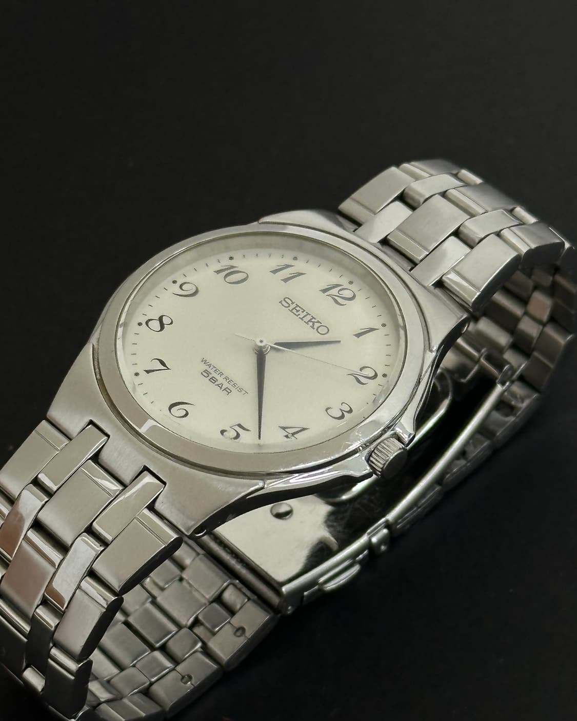 세이코 라운드 쿼츠 시계 상품이미지6