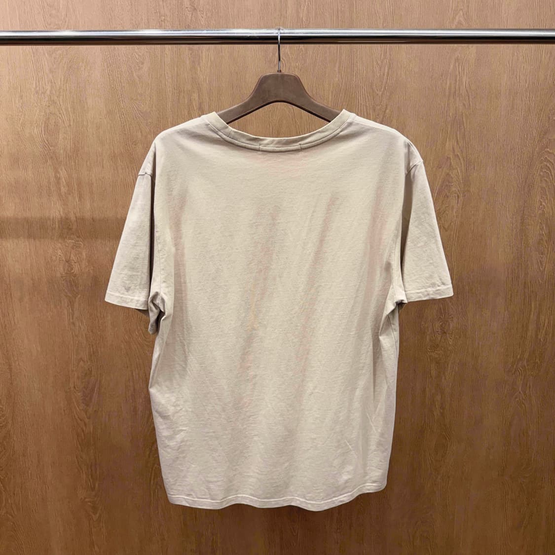 캘빈클라인 진스 반팔 티셔츠 레터링 로고 프린팅 디테일 베이지 상품이미지3