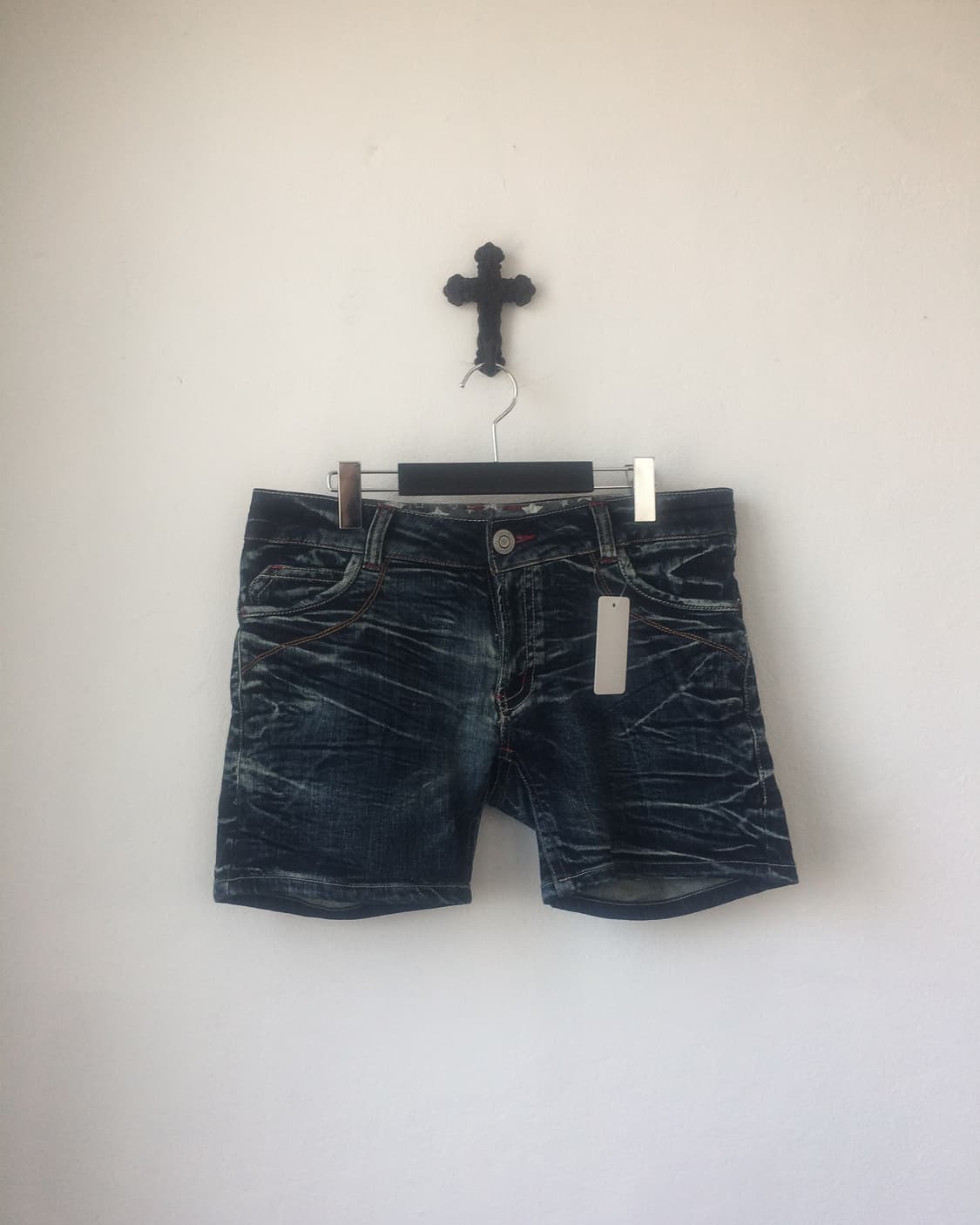 Washing denim short 상품이미지1