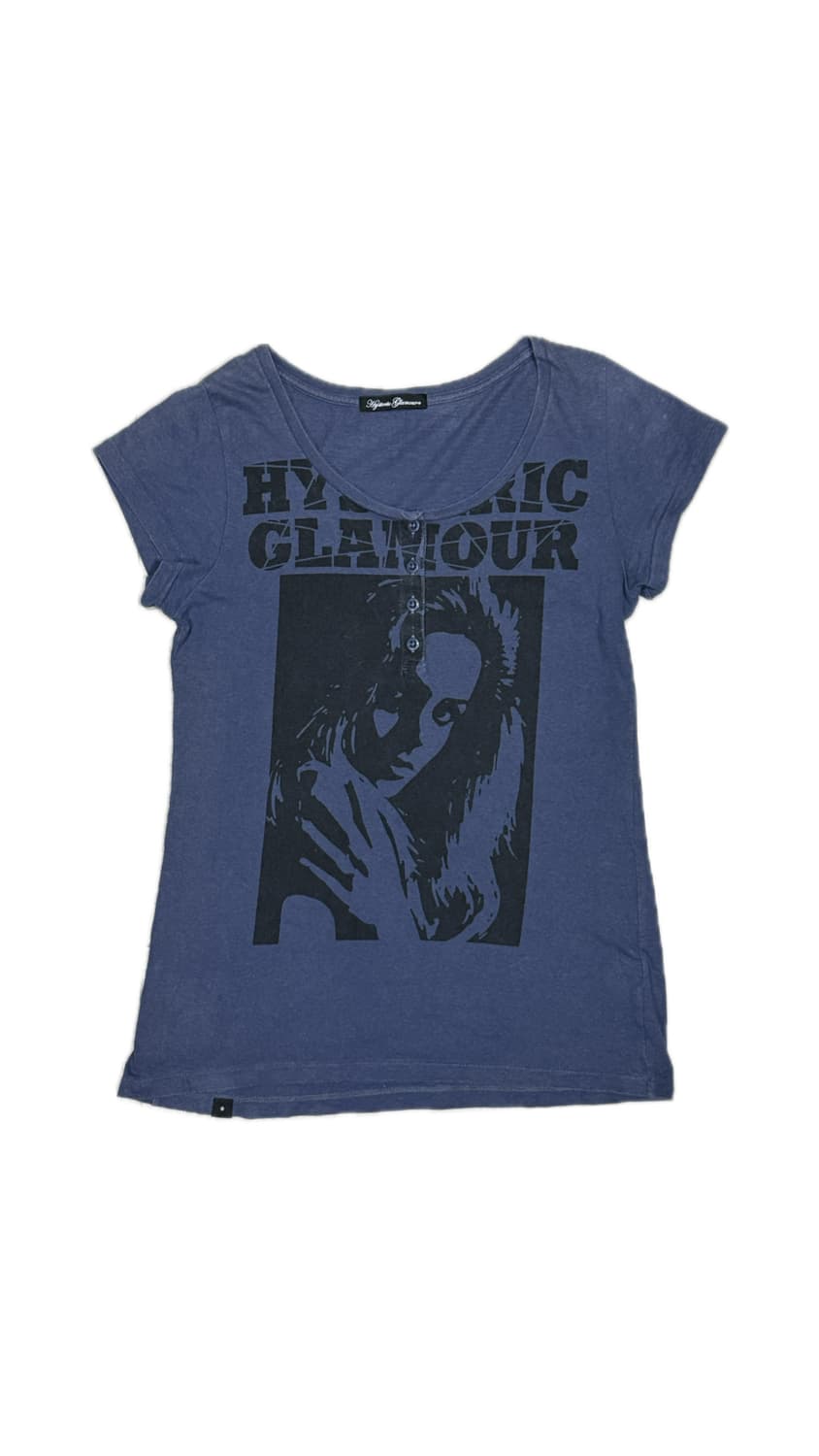 히스테릭 글래머 아카이브 단추 디테일 히스걸 반팔 티셔츠 상품이미지1