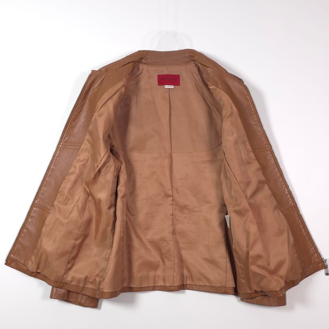 아노벨라 빈티지 리얼 양가죽 지퍼 자켓 브라운 상품이미지5