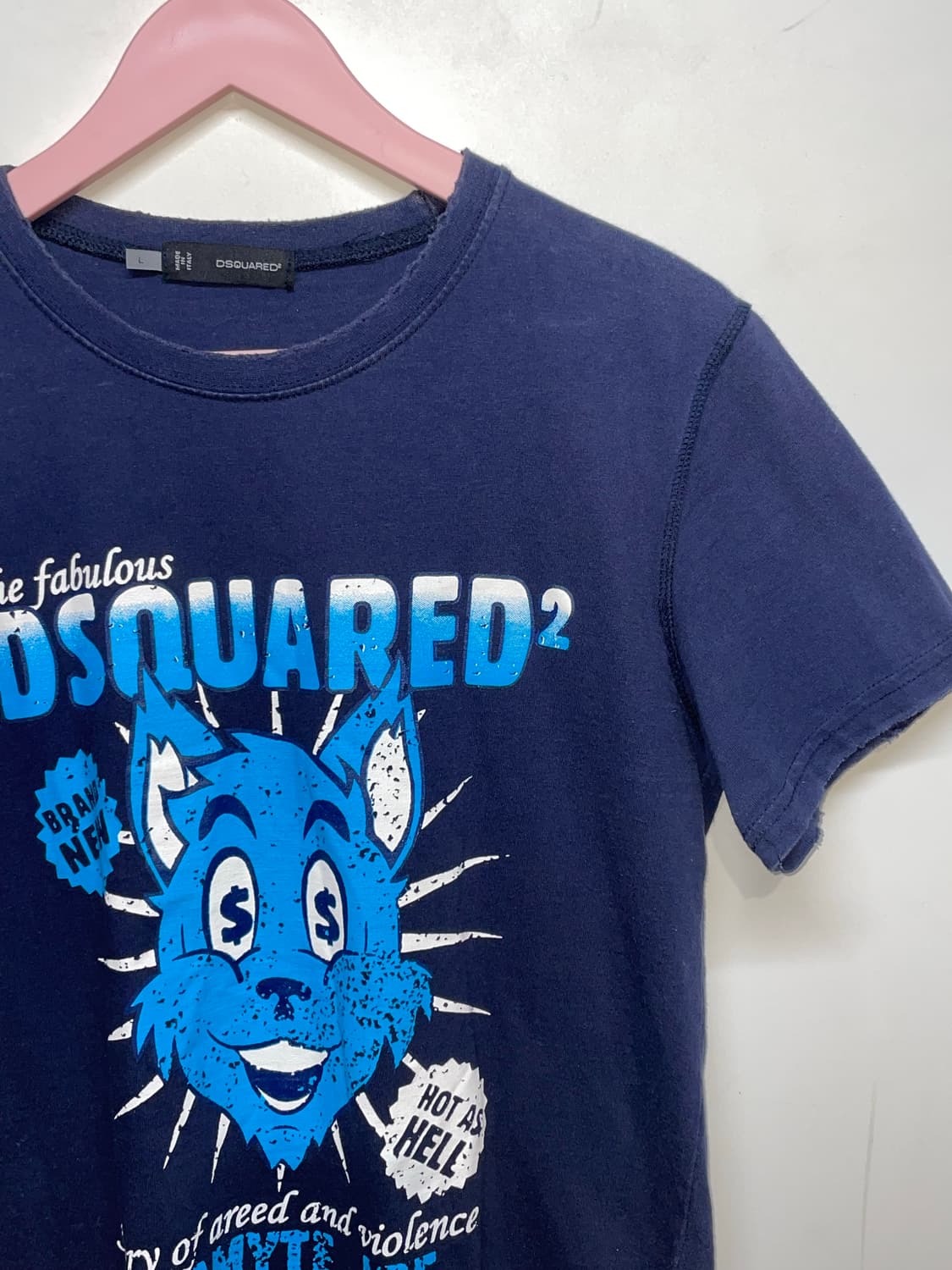 디스퀘어드2 네이비 반팔 티셔츠 상품이미지3