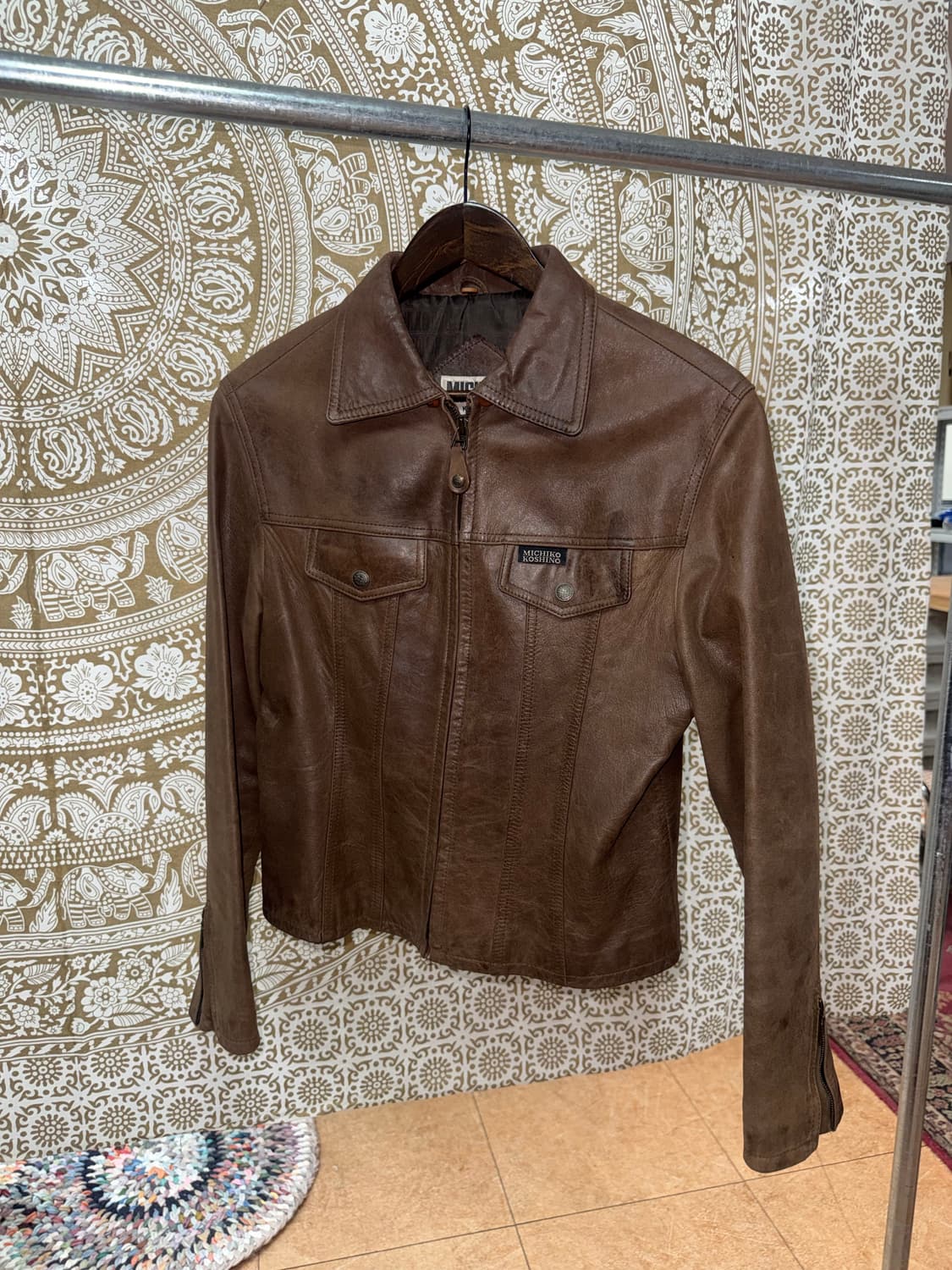 미치코코시노 양가죽 래더자켓  상품이미지2