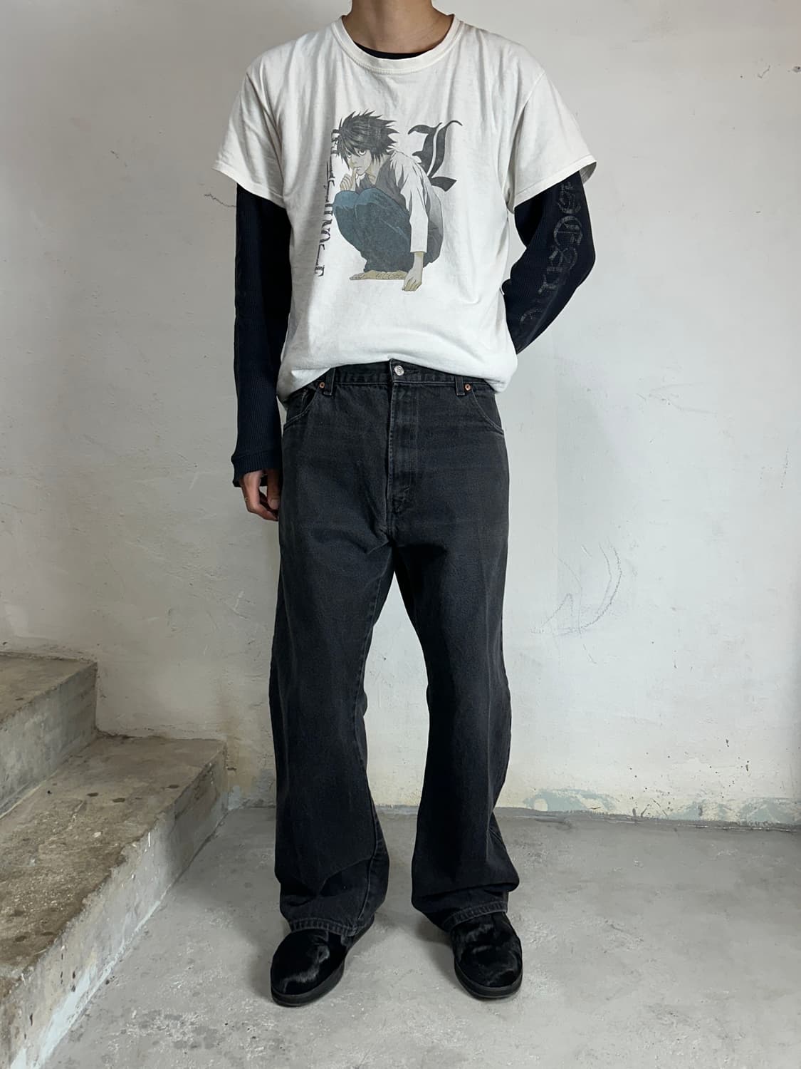 00's 빈티지 리바이스 517 블랙 부츠컷 플레어진 상품이미지3