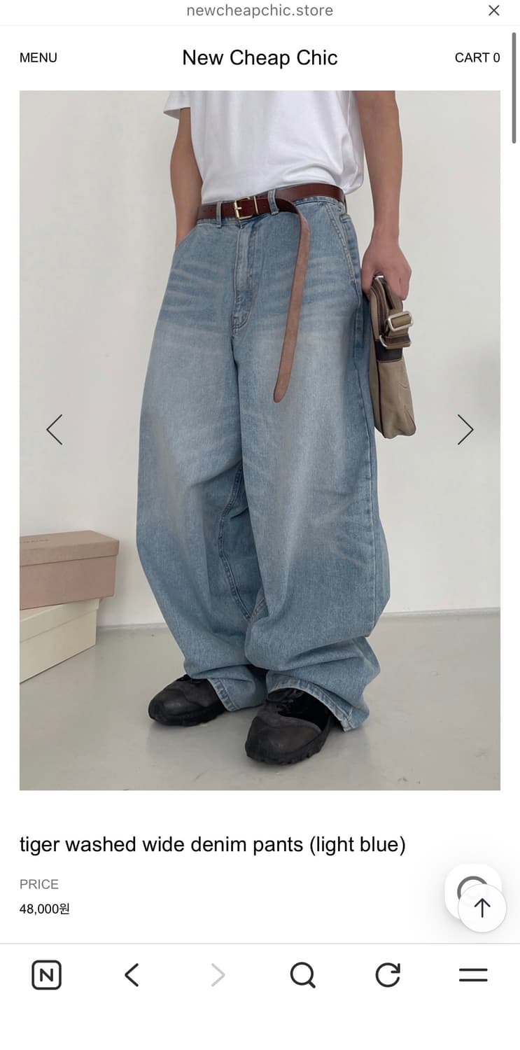 뉴치프시크 tiger washed denim pants 상품이미지2