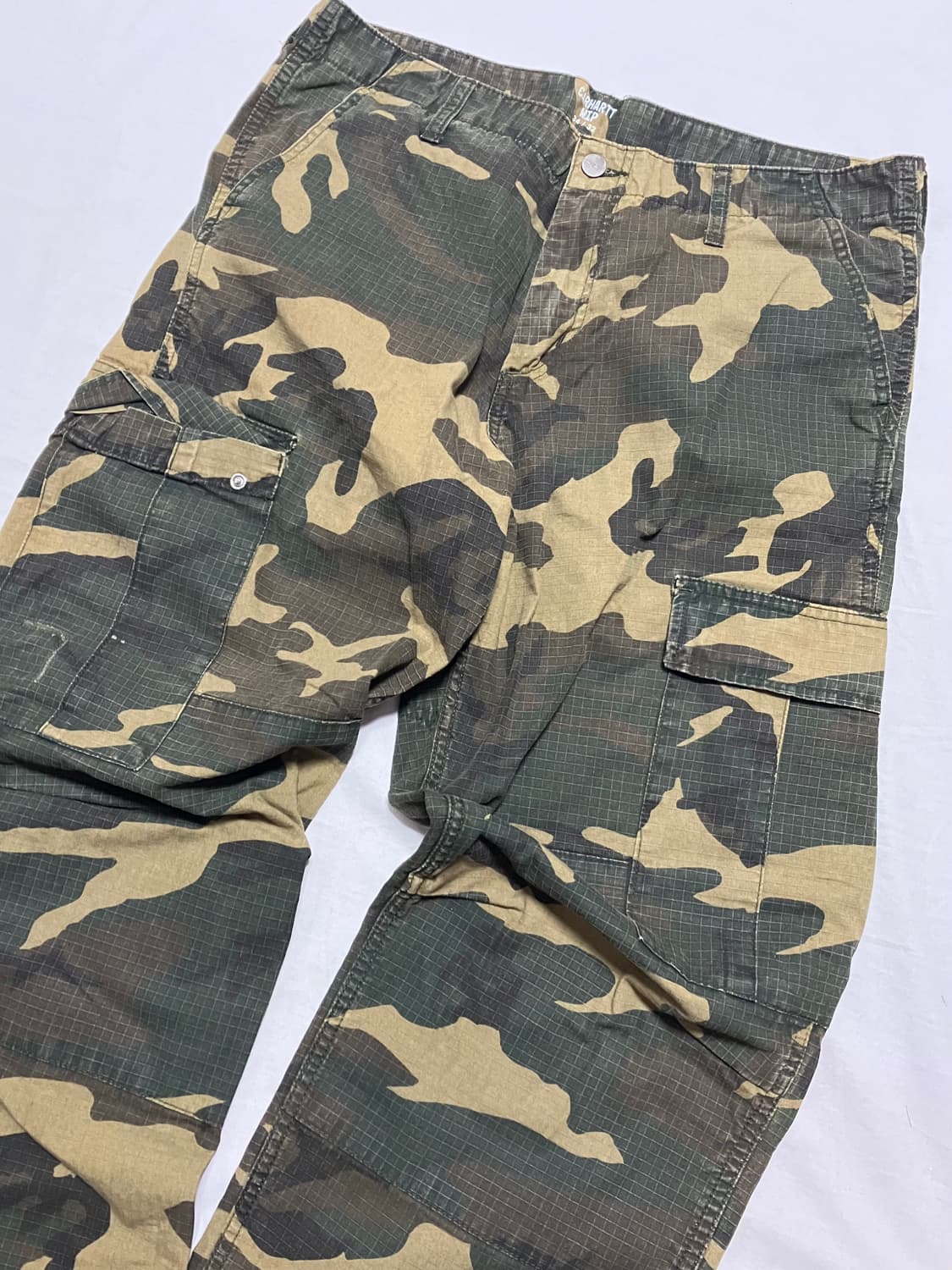 칼하트 WIP 카모플라쥬 립스탑 와이드 카고팬츠 상품이미지4