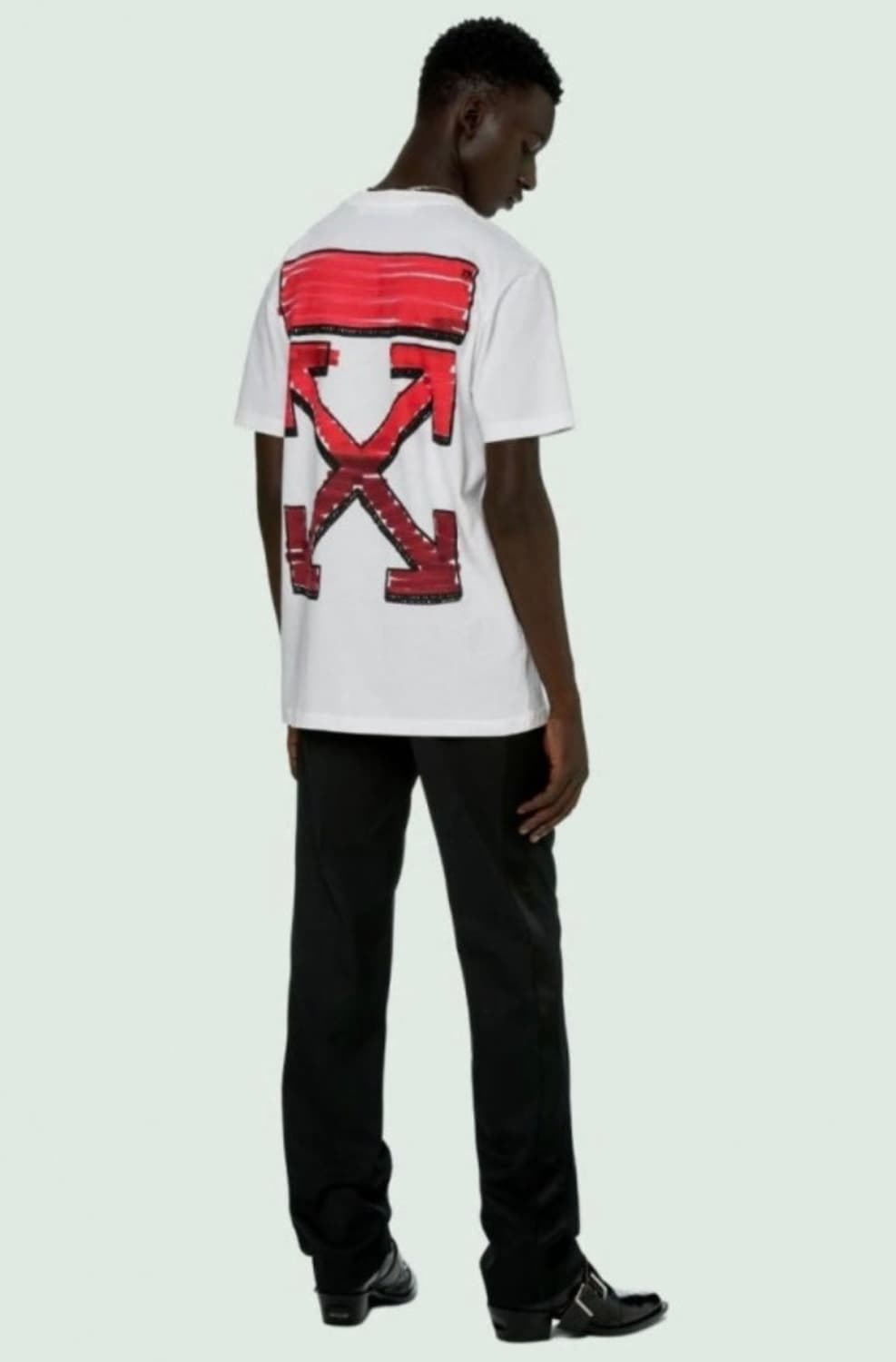 오프화이트 마커 슬림핏 반팔티 m 상품이미지5