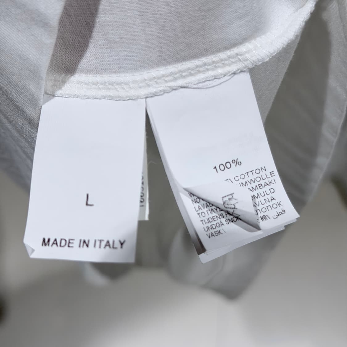 (A+/L) / 브루넬로쿠치넬리 프린트 코튼 화이트 반팔 티셔츠 상품이미지6